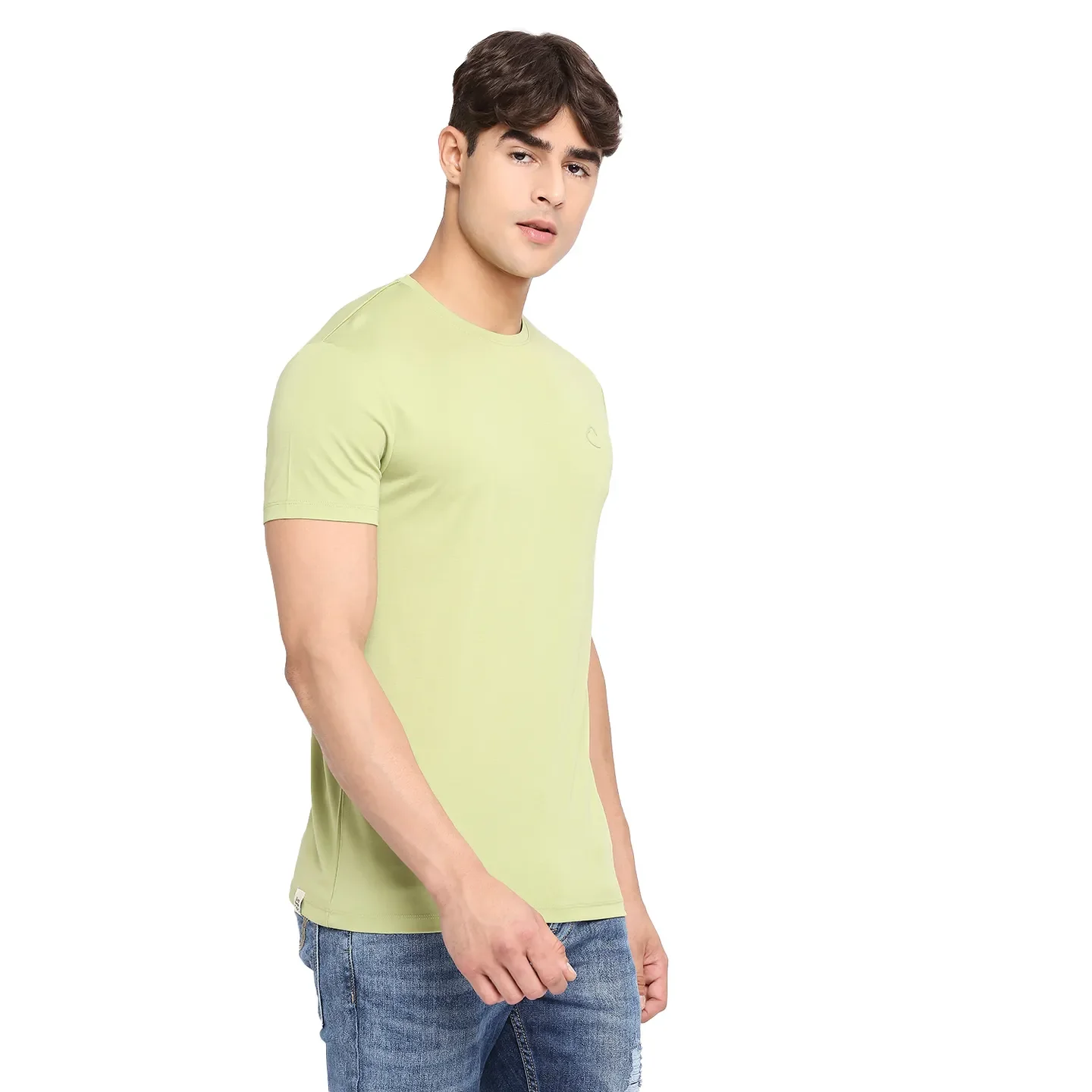 Green Regular Fit Men's Short Sleeves T-Shirt by Being Human Clothing - Image 3