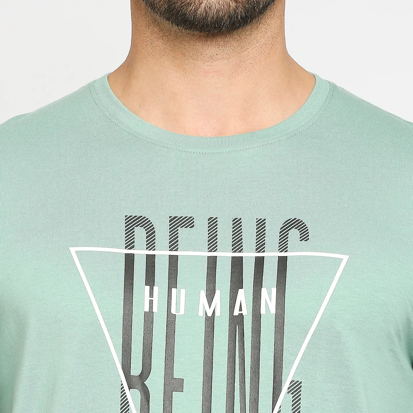 Green Regular Fit Men's Short Sleeves T-Shirt by Being Human Clothing - Image 5