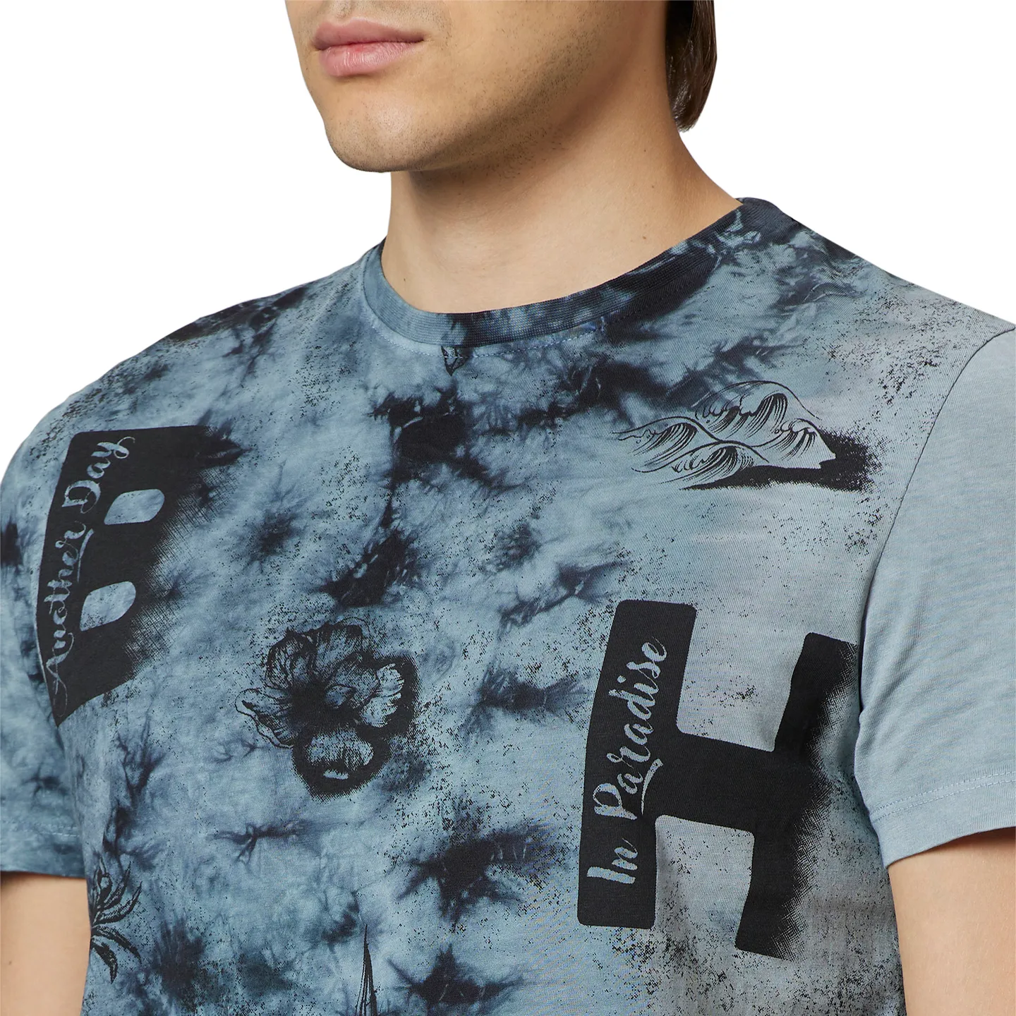 Grey Regular Fit Men's Short Sleeves T-Shirt by Being Human Clothing - Image 4