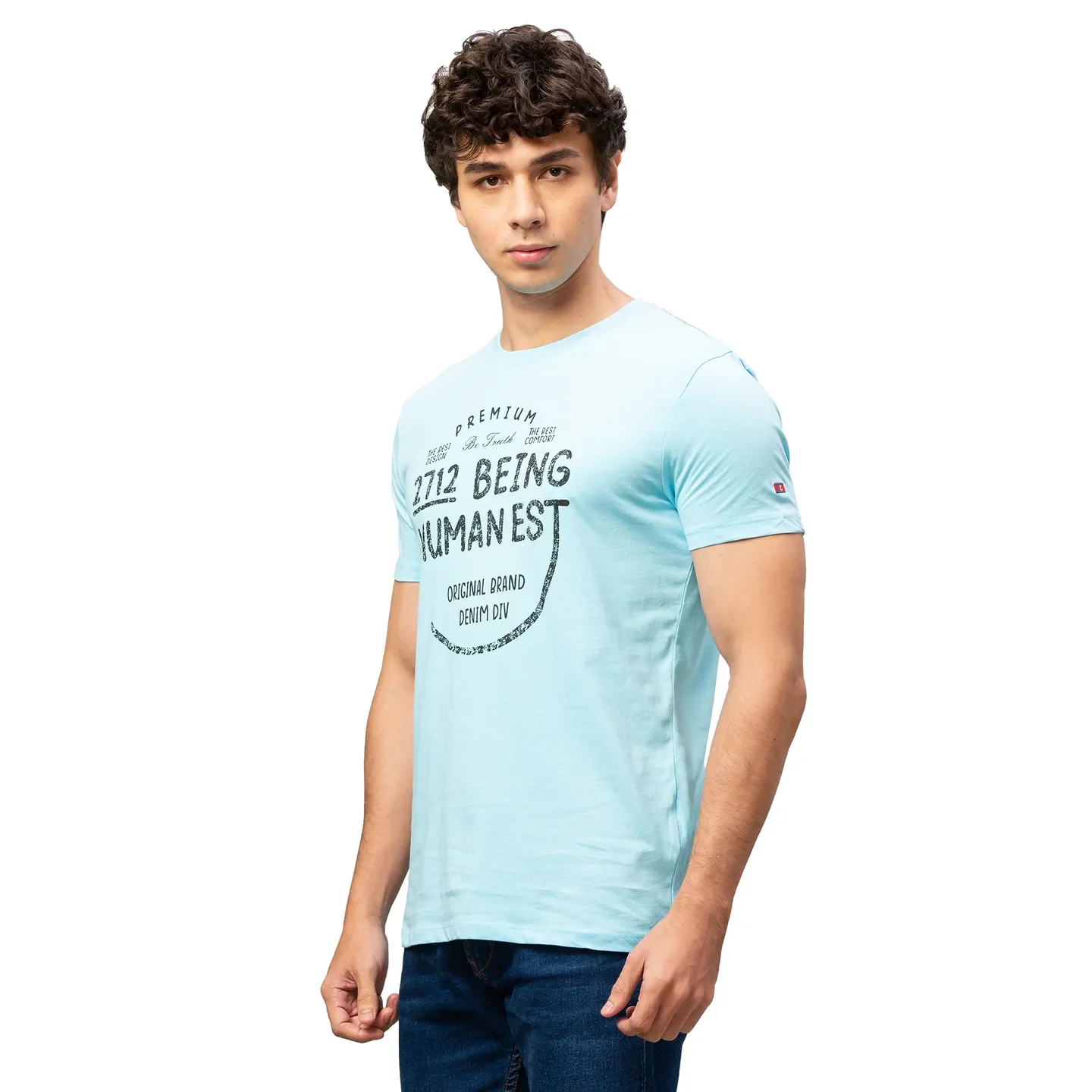 Grey Regular Fit Men's Short Sleeves T-Shirt by Being Human Clothing - Image 2