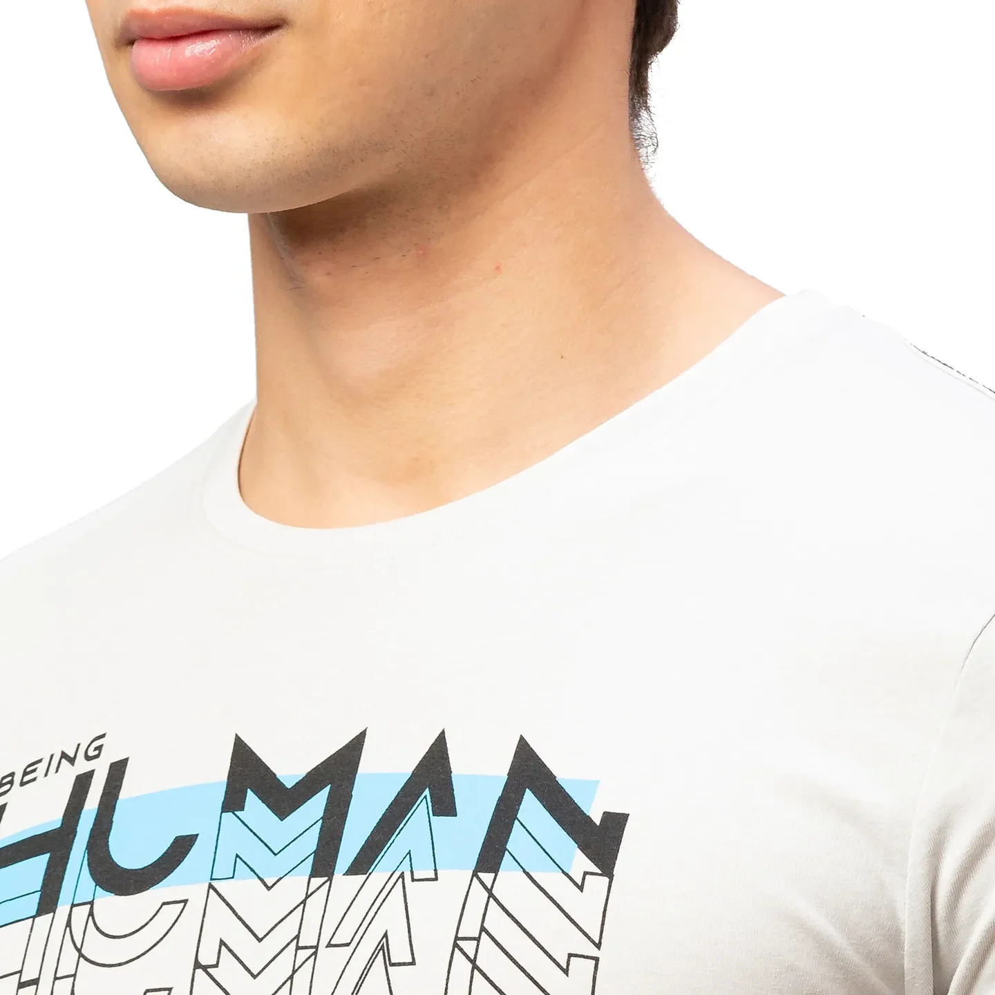 Grey Regular Fit Men's Short Sleeves T-Shirt by Being Human Clothing - Image 4