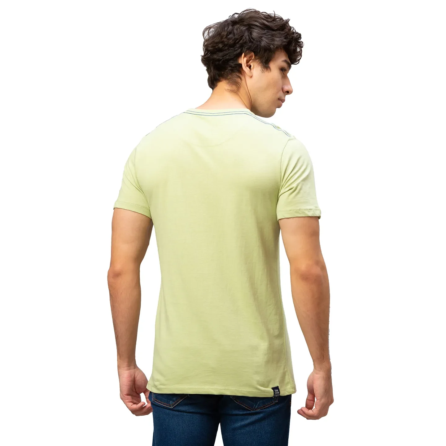 Green Regular Fit Men's Short Sleeves T-Shirt by Being Human Clothing - Image 3