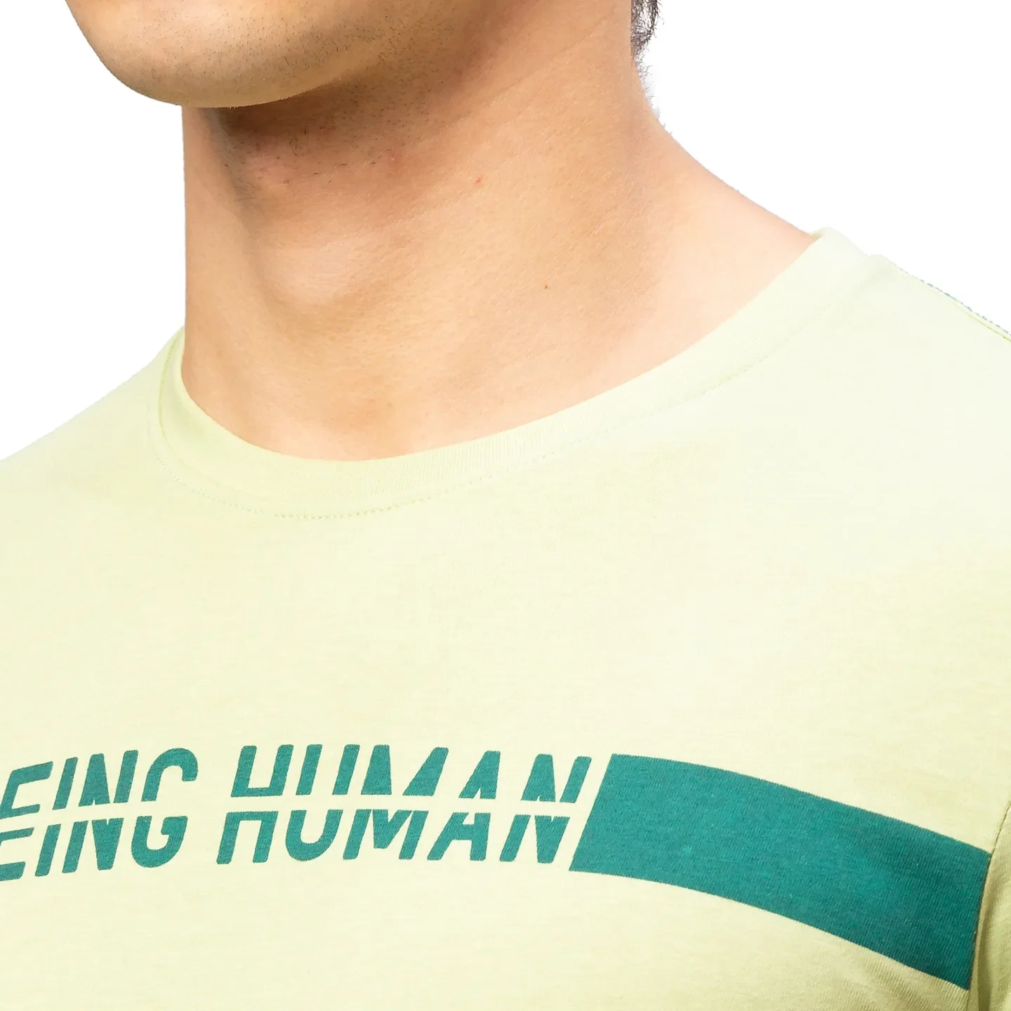 Green Regular Fit Men's Short Sleeves T-Shirt by Being Human Clothing - Image 5