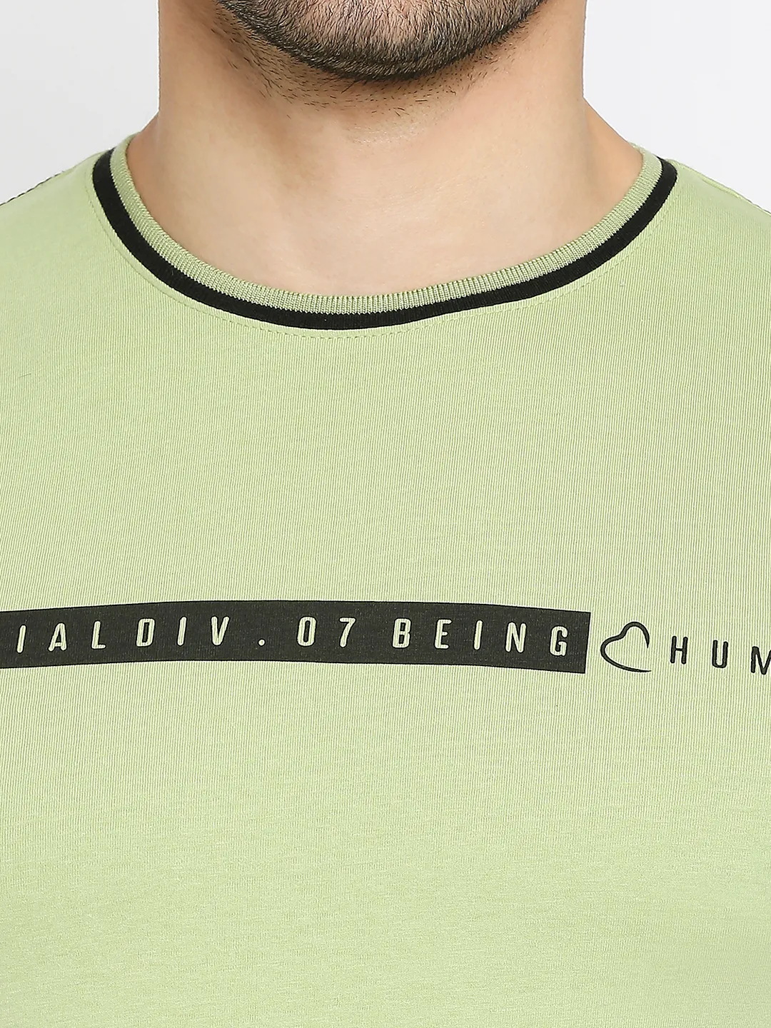 Green Regular Fit Men's Short Sleeves T-Shirt by Being Human Clothing - Image 5