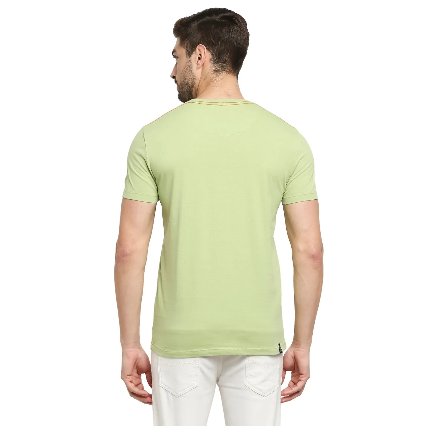 Green Regular Fit Men's Short Sleeves T-Shirt by Being Human Clothing - Image 4
