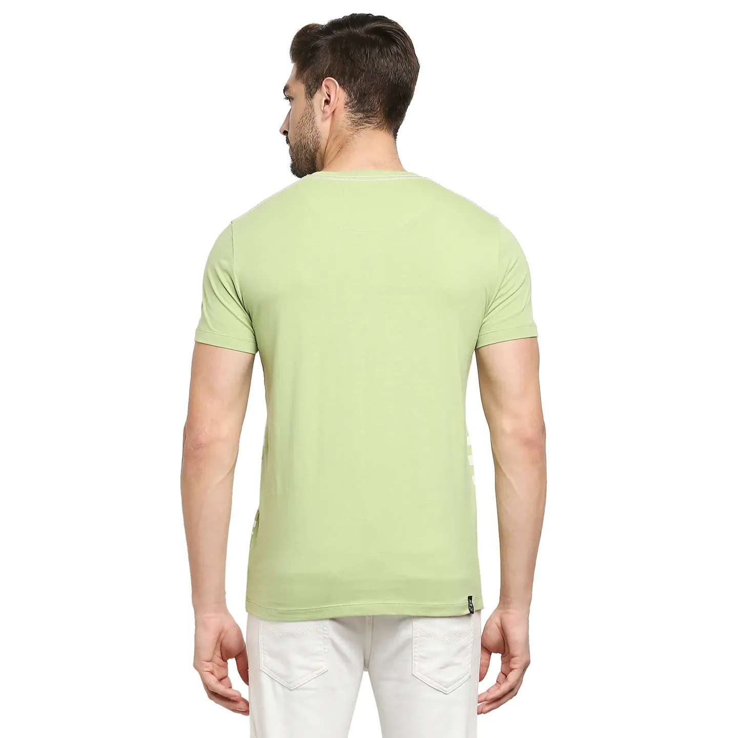 Green Regular Fit Men's Short Sleeves T-Shirt by Being Human Clothing - Image 4