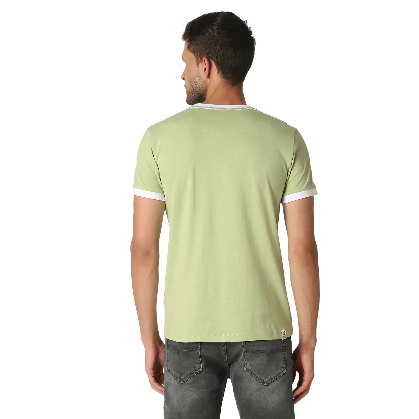 Green Regular Fit Men's Short Sleeves T-Shirt by Being Human Clothing - Image 3