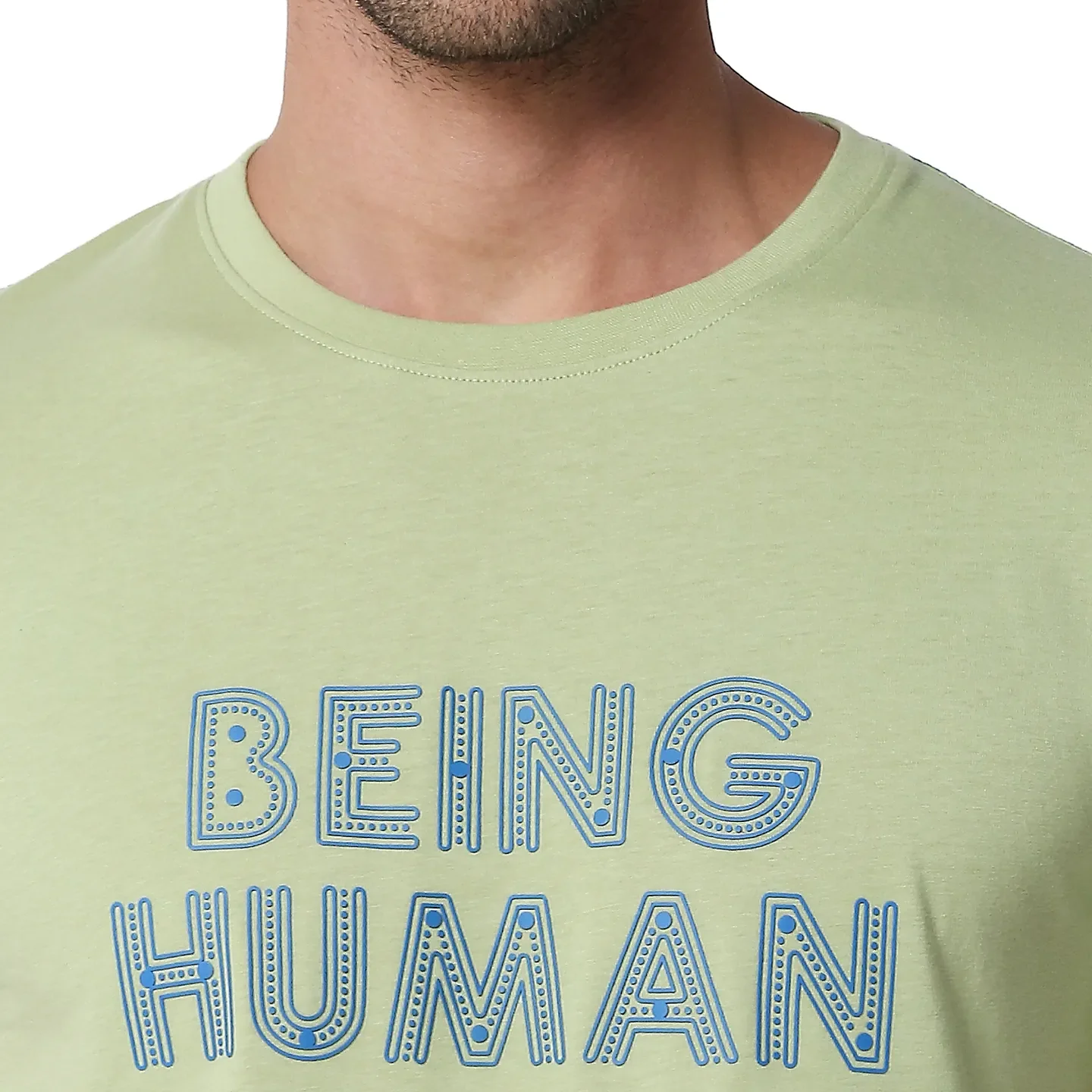 Green Regular Fit Men's Short Sleeves T-Shirt by Being Human Clothing - Image 4
