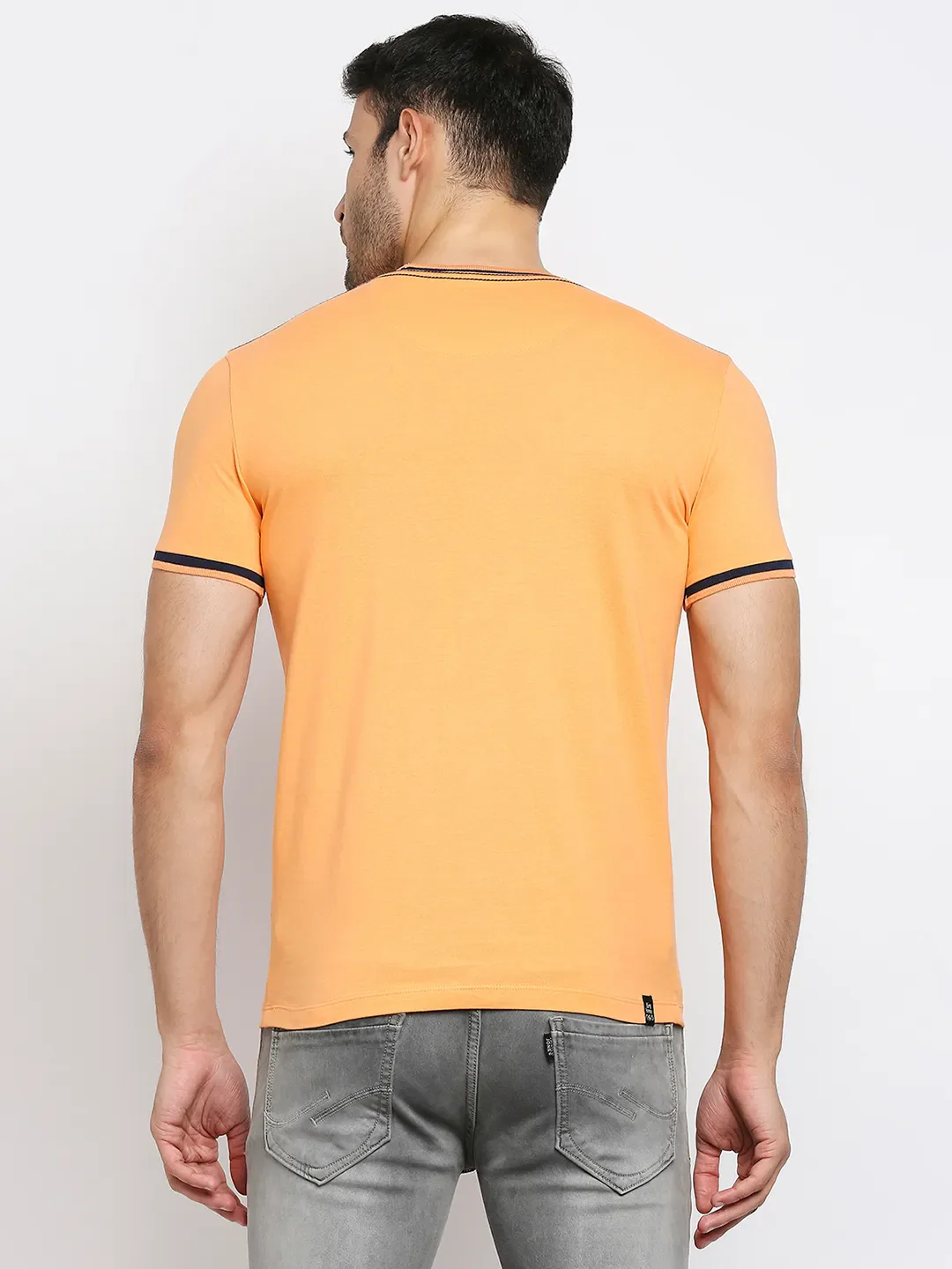 Orange Regular Fit Men's Short Sleeves T-Shirt by Being Human Clothing - Image 8