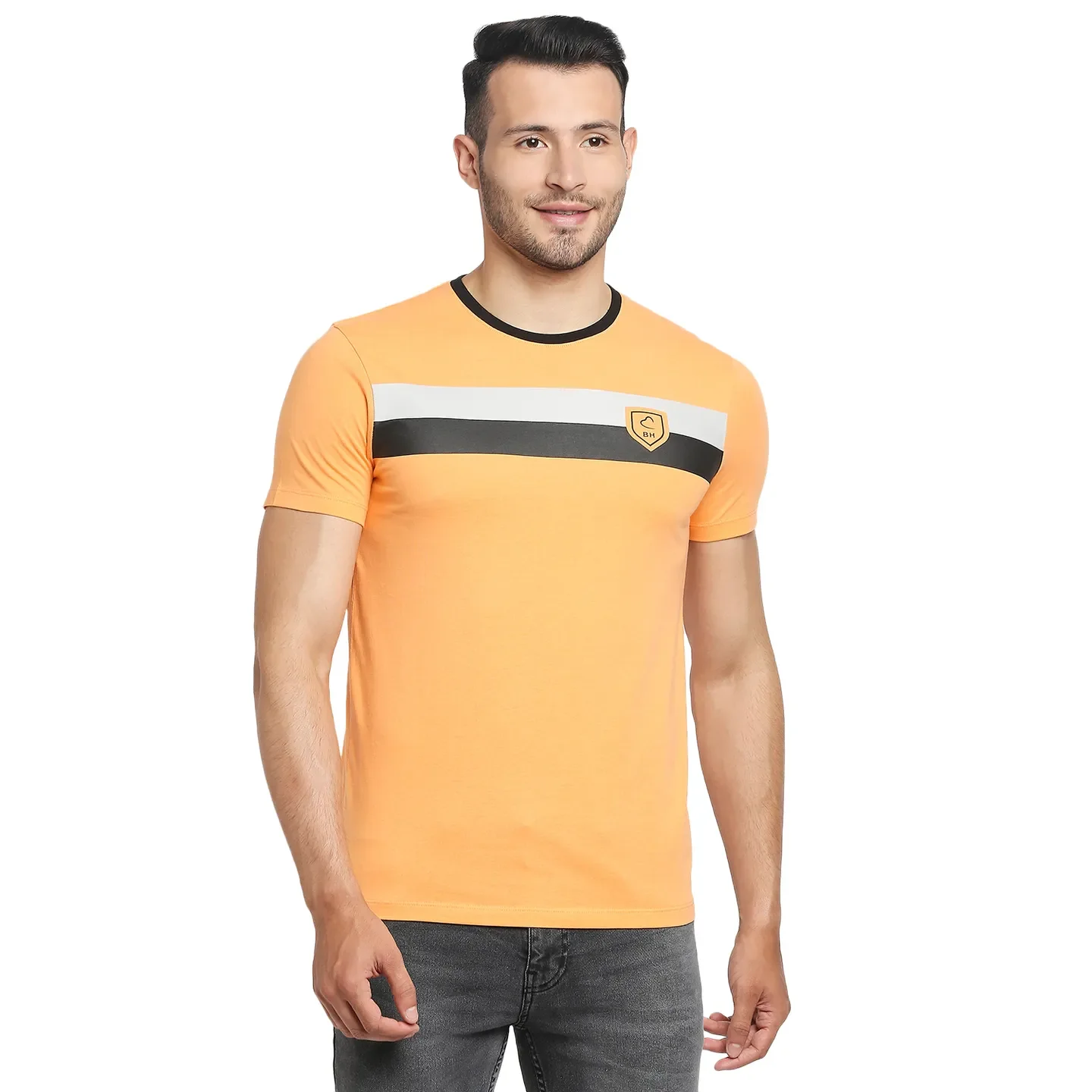 Orange Regular Fit Men's Short Sleeves T-Shirt by Being Human Clothing - Image 7
