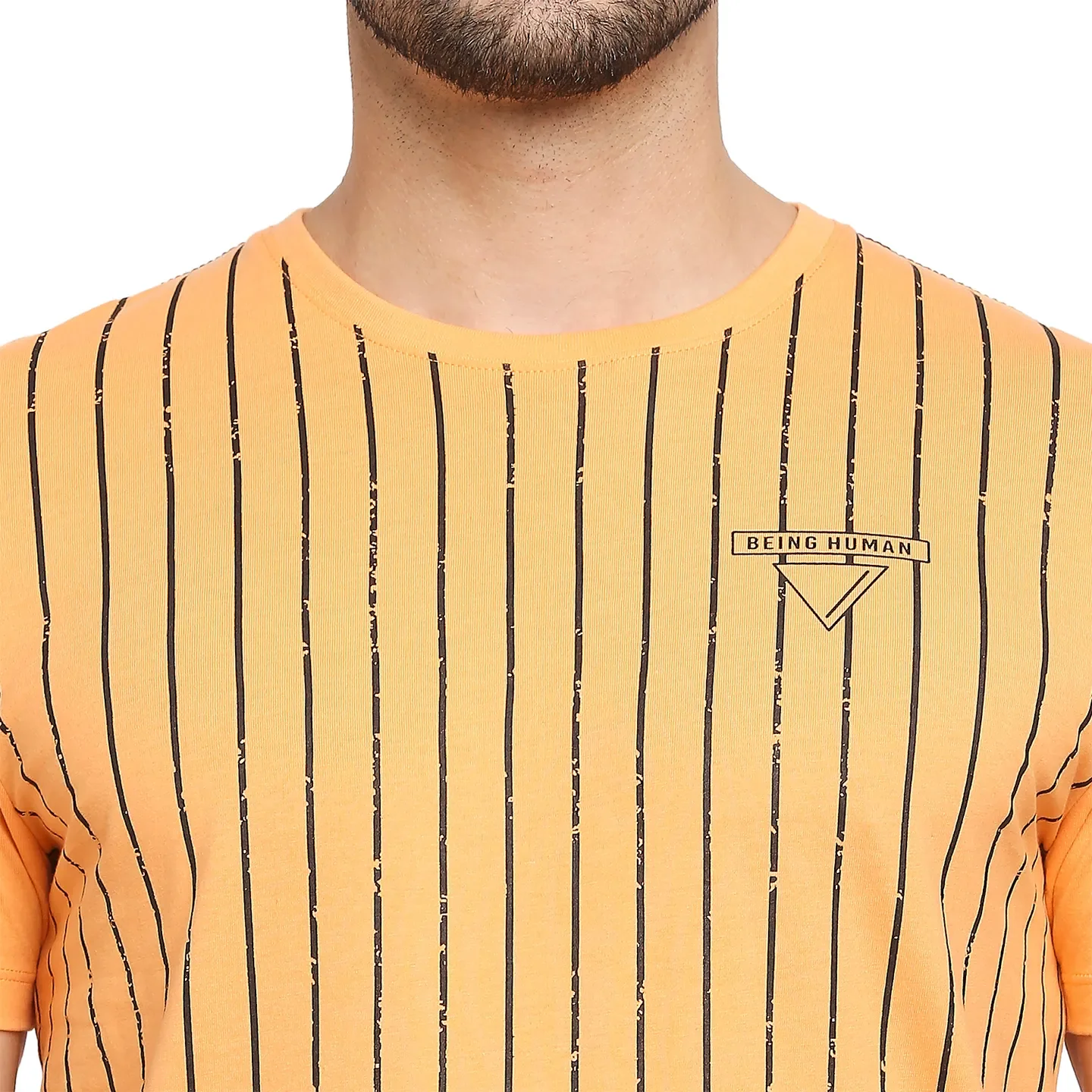 Orange Regular Fit Men's Short Sleeves T-Shirt by Being Human Clothing - Image 5
