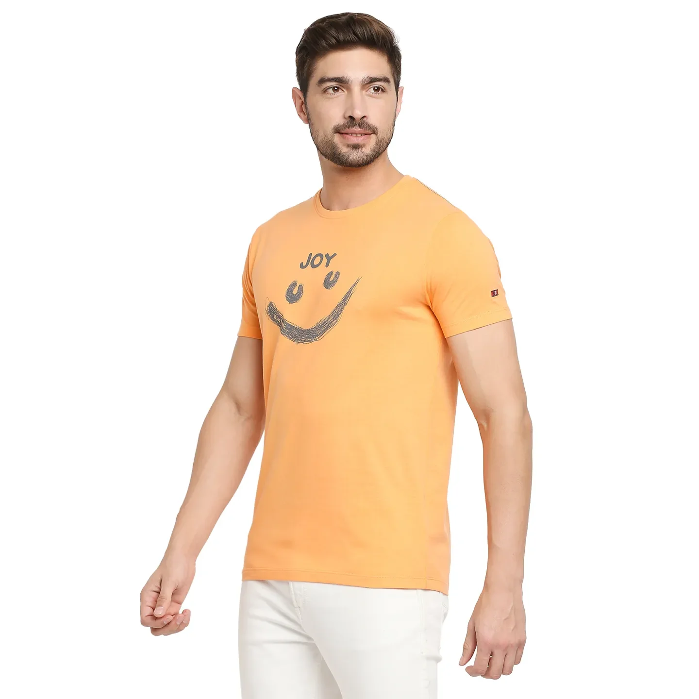 Orange Regular Fit Men's Short Sleeves T-Shirt by Being Human Clothing - Image 2