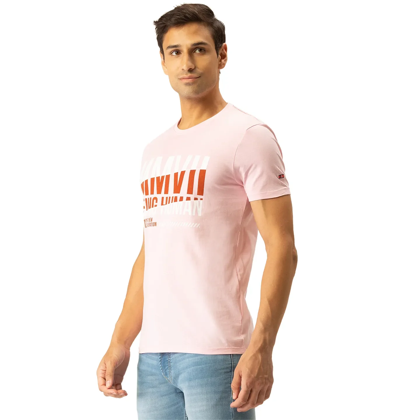 Pink Regular Fit Men's Short Sleeves T-Shirt by Being Human Clothing - Image 2