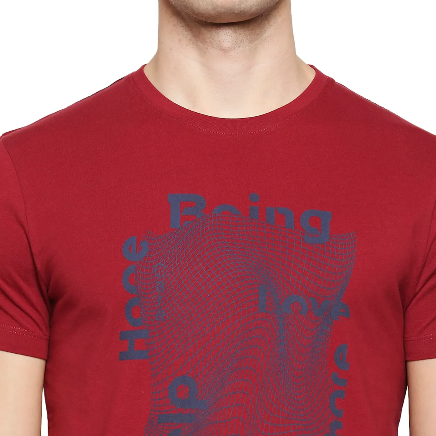 Red Regular Fit Men's Short Sleeves T-Shirt by Being Human Clothing - Image 5