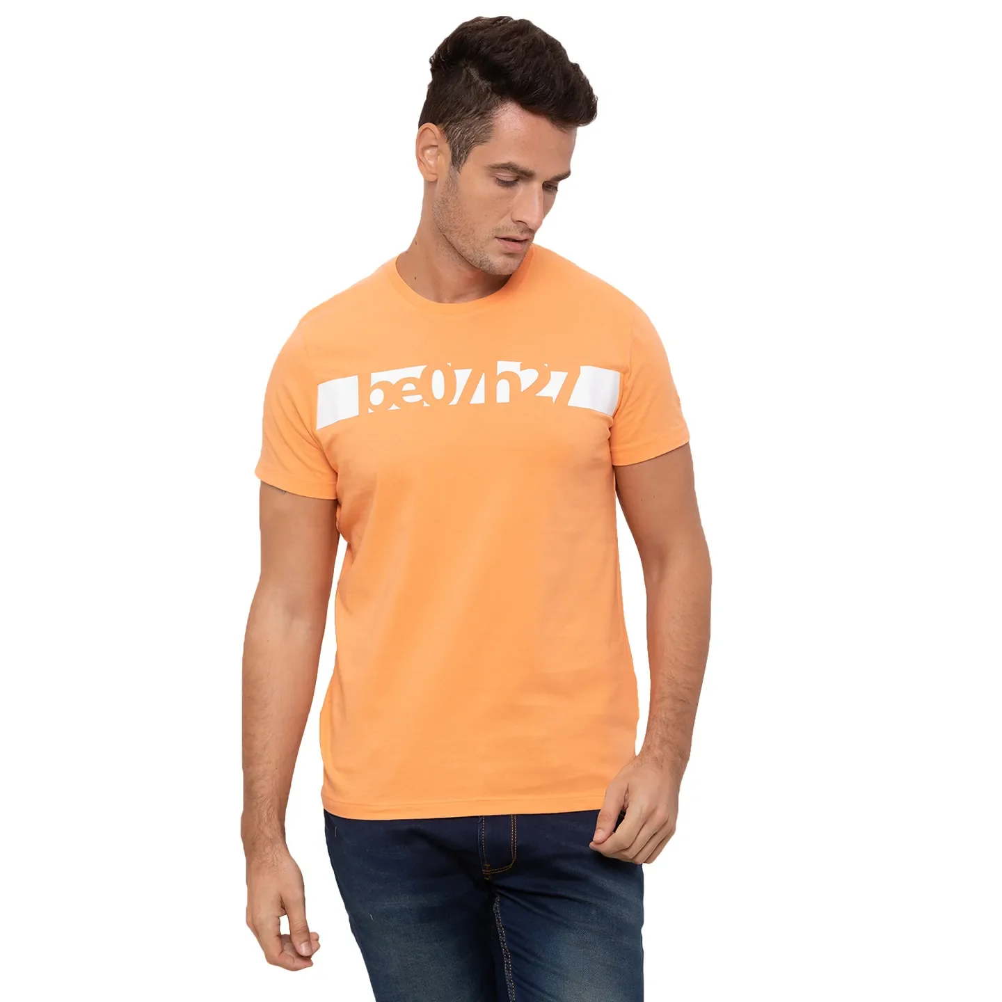 Brown Regular Fit Men's T-Shirt by Being Human Clothing