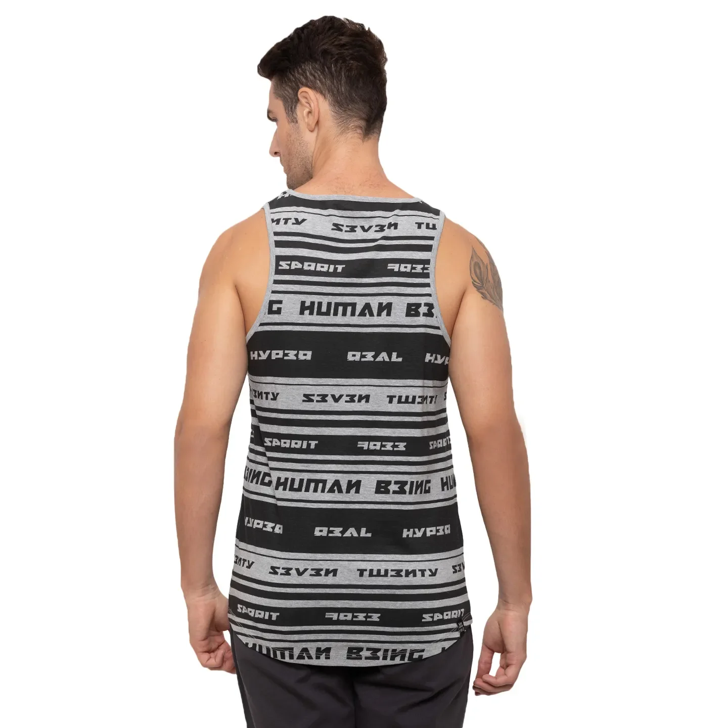 Grey Regular Fit Men's T-Shirt by Being Human Clothing - Image 3