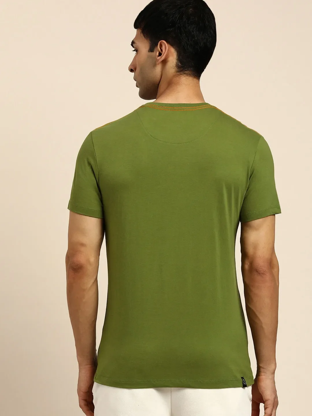 Green Regular Fit Men's Short Sleeves T-Shirt by Being Human Clothing