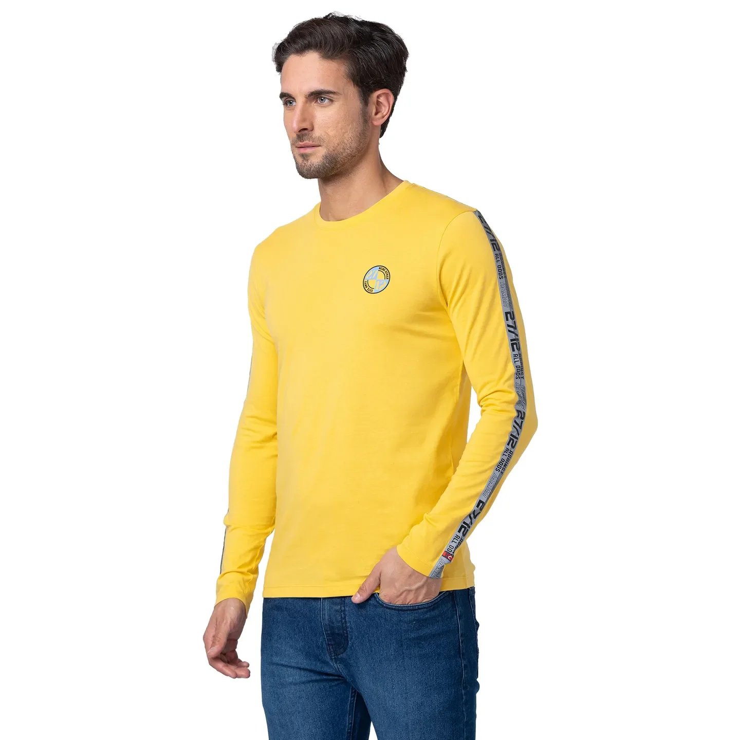Purple Regular Fit Men's Long Sleeves T-Shirt by Being Human Clothing - Image 2