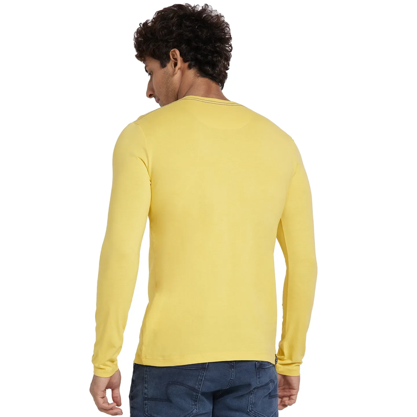 Purple Regular Fit Men's Long Sleeves T-Shirt by Being Human Clothing - Image 3