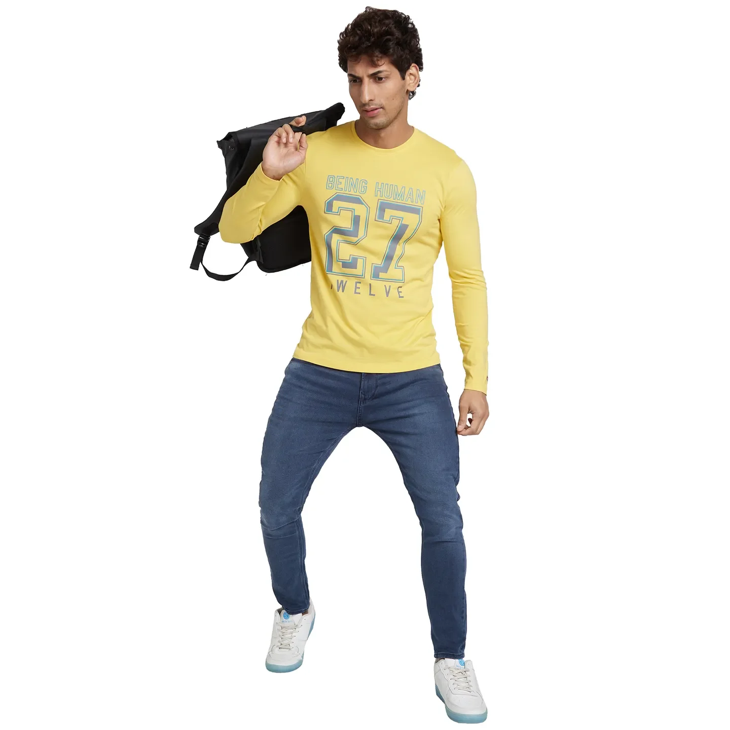 Purple Regular Fit Men's Long Sleeves T-Shirt by Being Human Clothing - Image 6