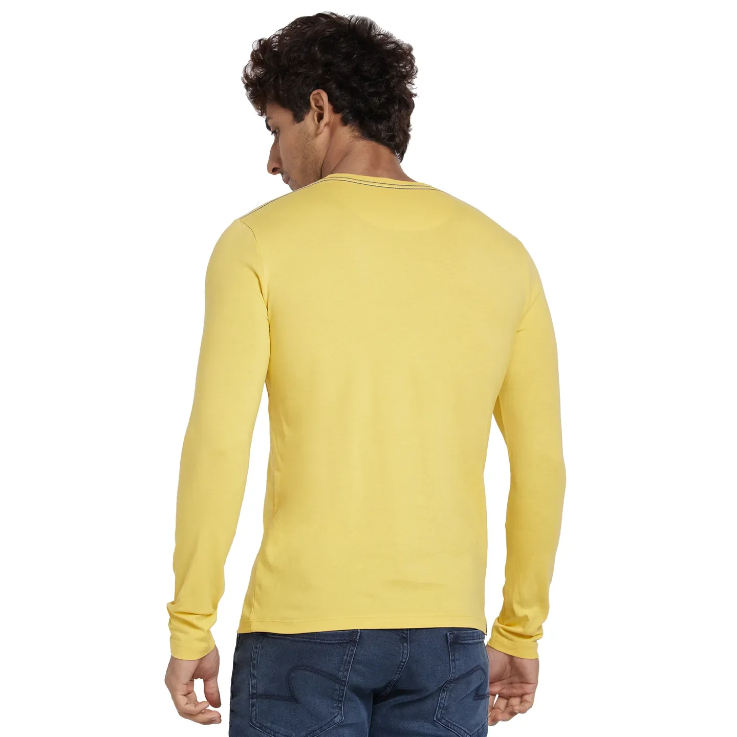 Purple Regular Fit Men's Long Sleeves T-Shirt by Being Human Clothing - Image 3
