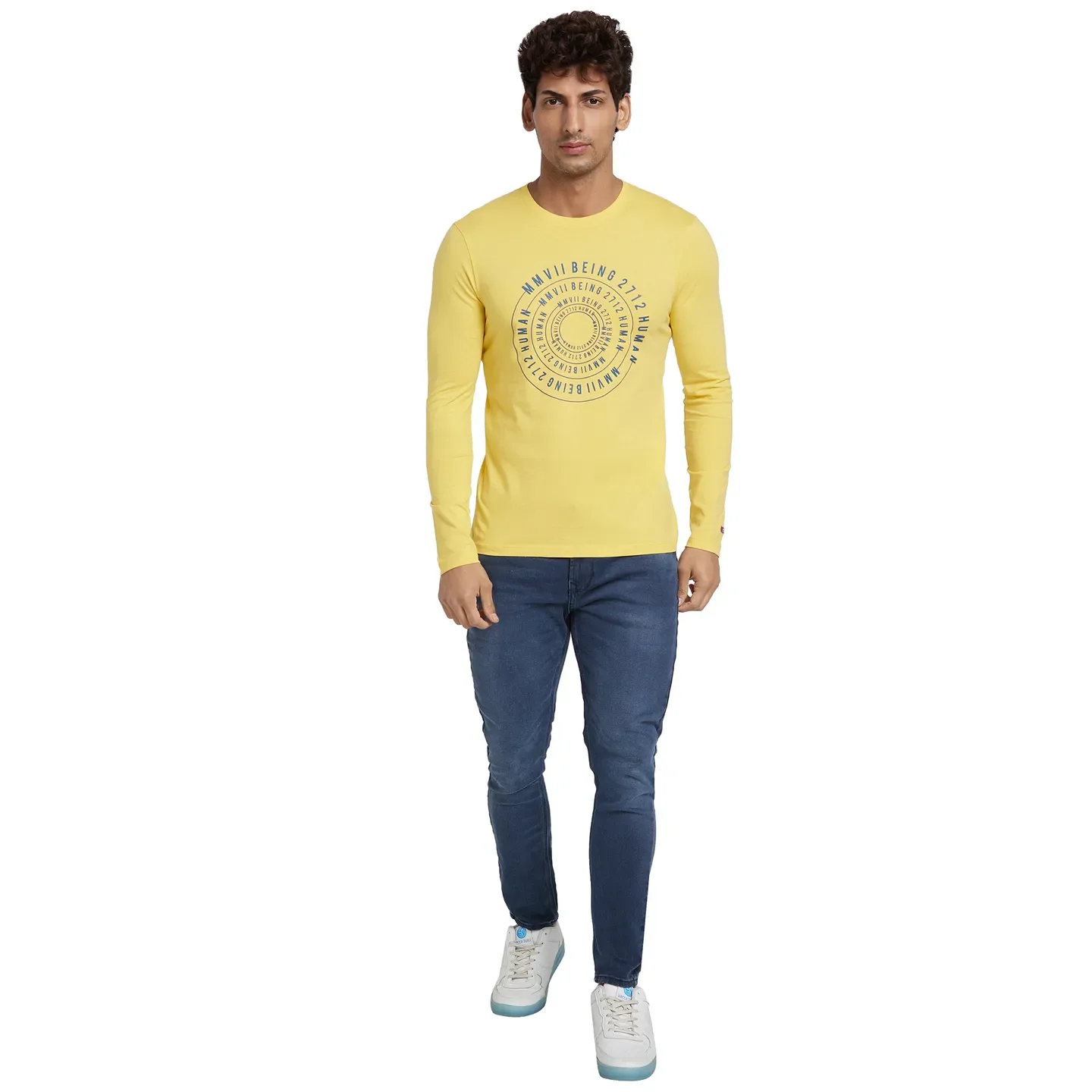 Purple Regular Fit Men's Long Sleeves T-Shirt by Being Human Clothing - Image 5