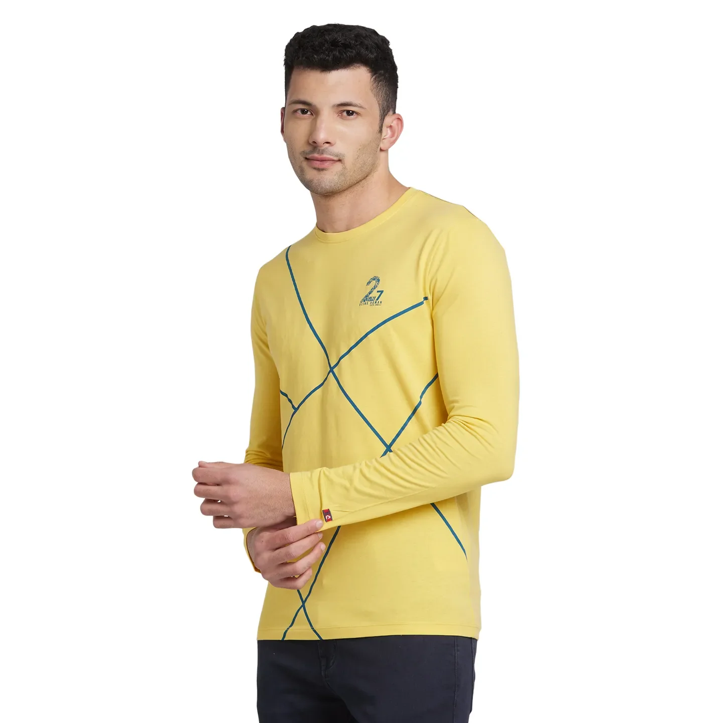 Purple Regular Fit Men's Long Sleeves T-Shirt by Being Human Clothing - Image 2