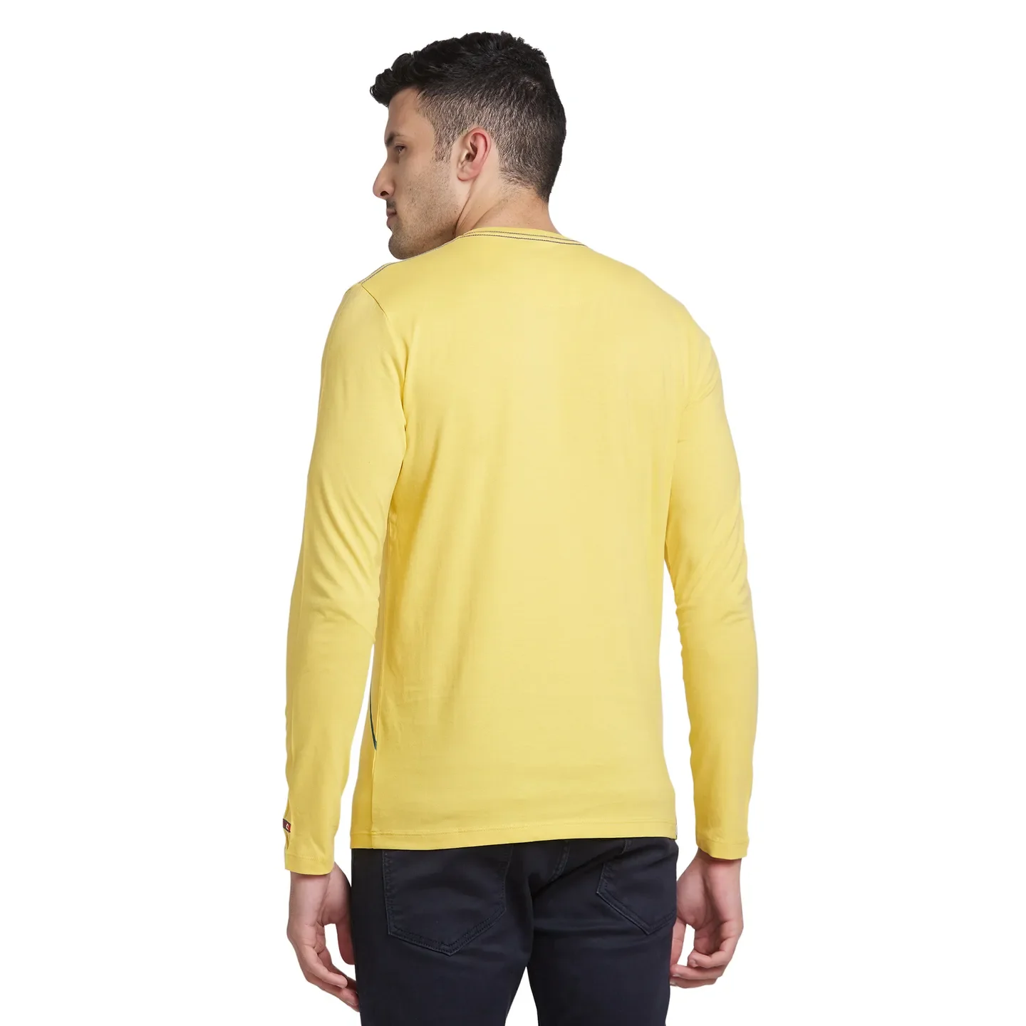 Purple Regular Fit Men's Long Sleeves T-Shirt by Being Human Clothing - Image 3