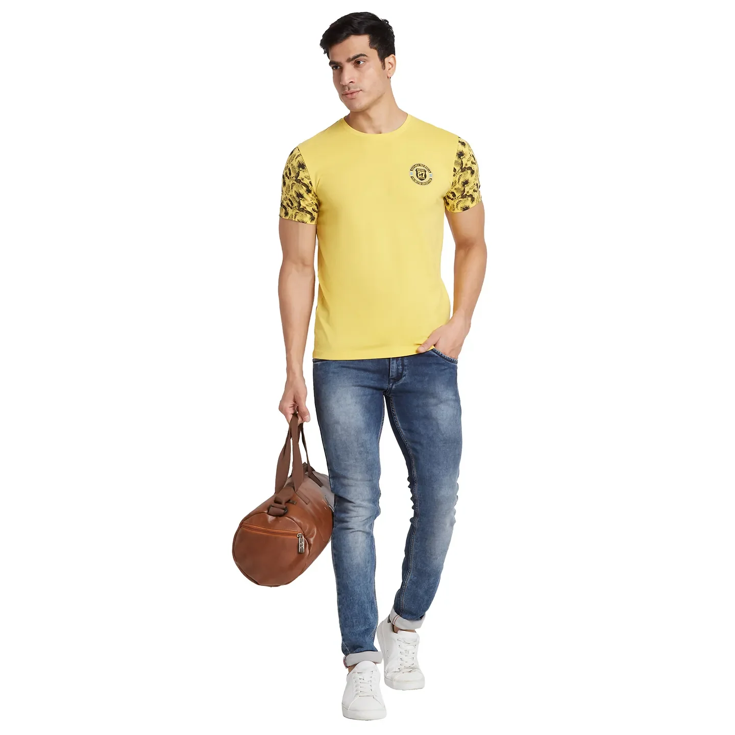 Purple Regular Fit Men's Short Sleeves T-Shirt by Being Human Clothing - Image 6