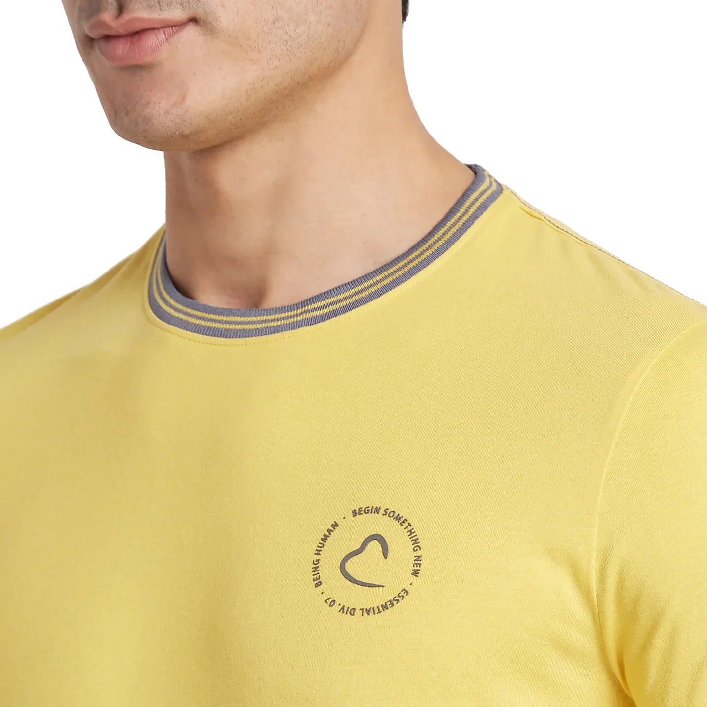 Mimosa Regular Fit Round Neck Men's T-Shirt by Being Human Clothing - Image 4