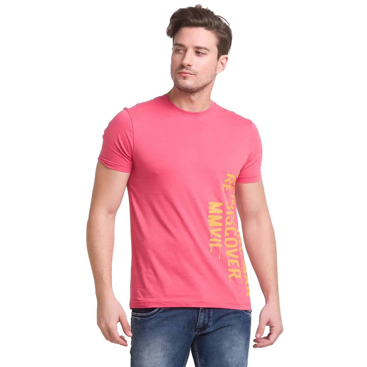 Regular Fit Minarel Red Crew Neck T-shirt -Being Human clothing