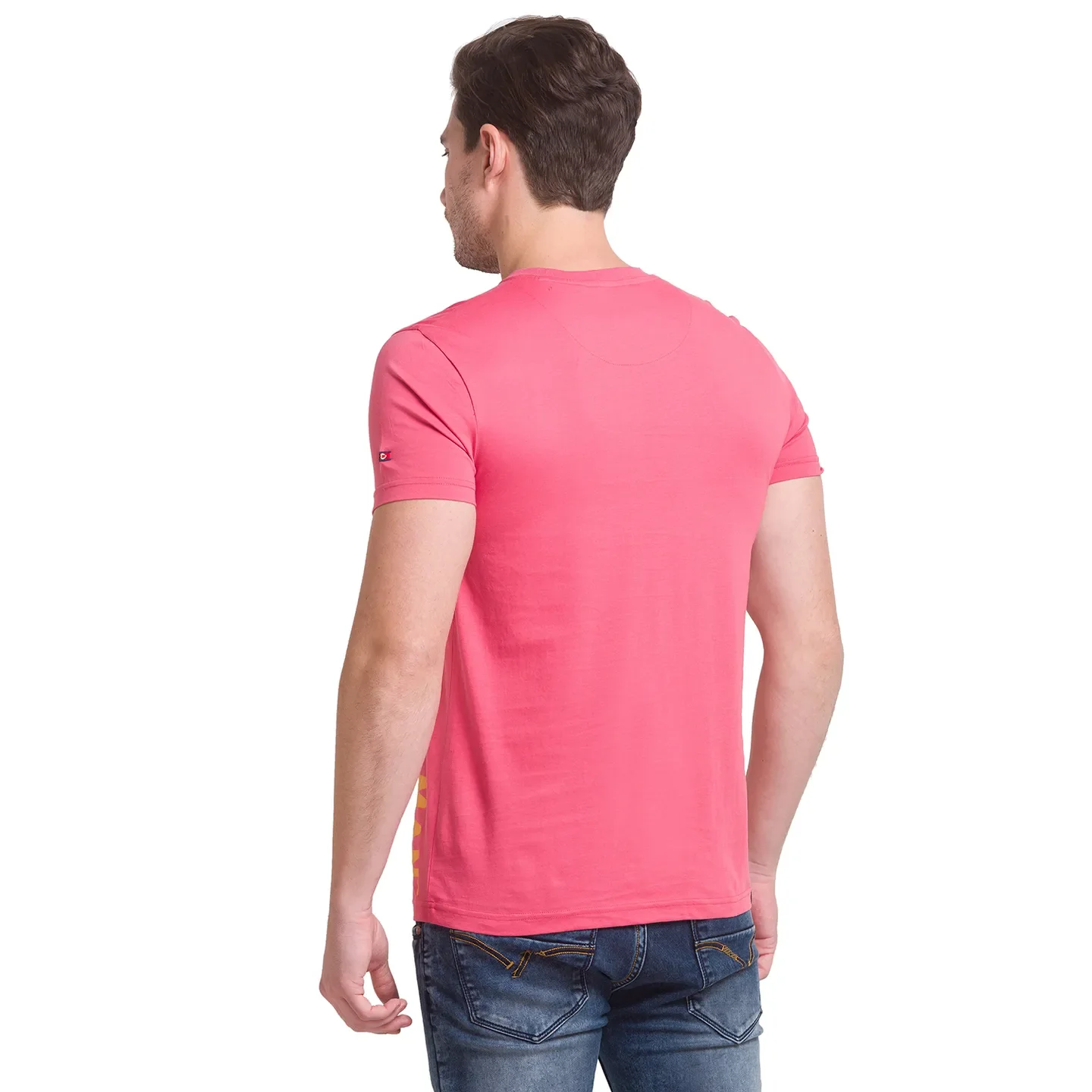 Regular Fit Minarel Red Crew Neck T-shirt -Being Human clothing - Image 3