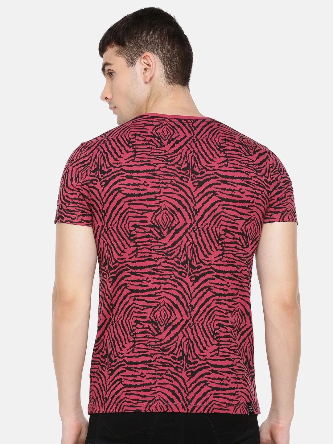 Miniral Red Regular Fit Round Neck Men's T-Shirt by Being Human Clothing - Image 3