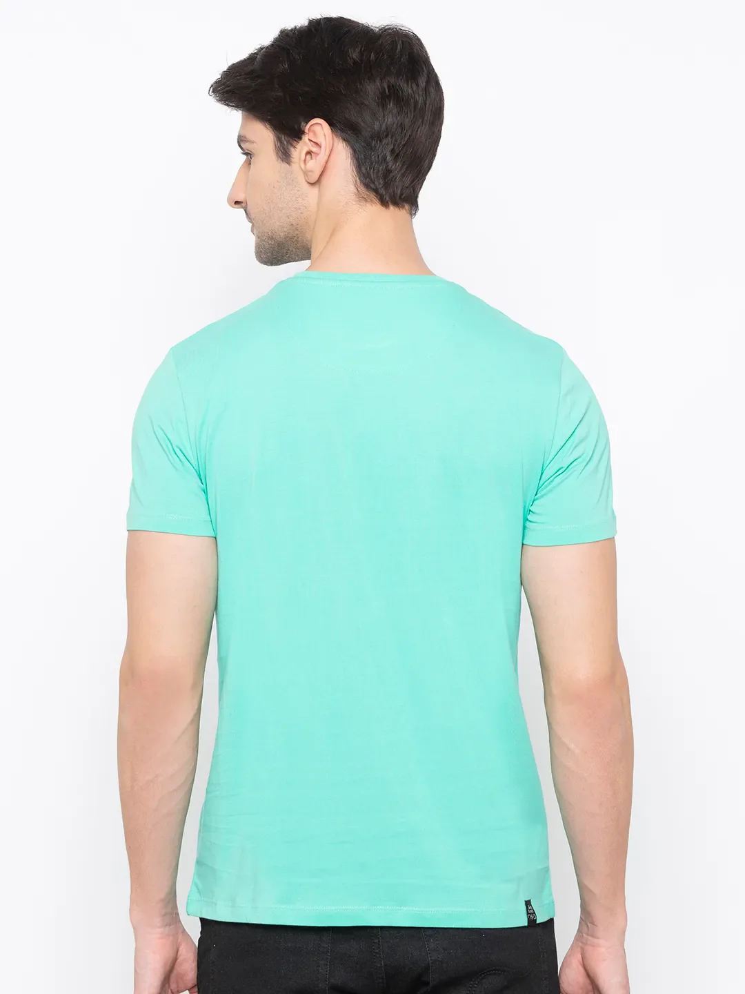 Green Regular Fit Men's Short Sleeves T-Shirt by Being Human Clothing - Image 3