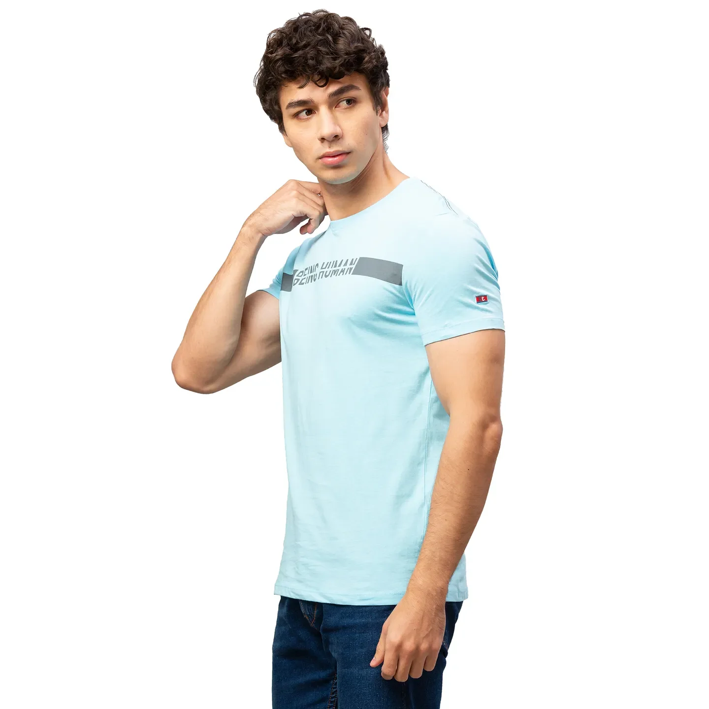 Green Regular Fit Men's Short Sleeves T-Shirt by Being Human Clothing - Image 4