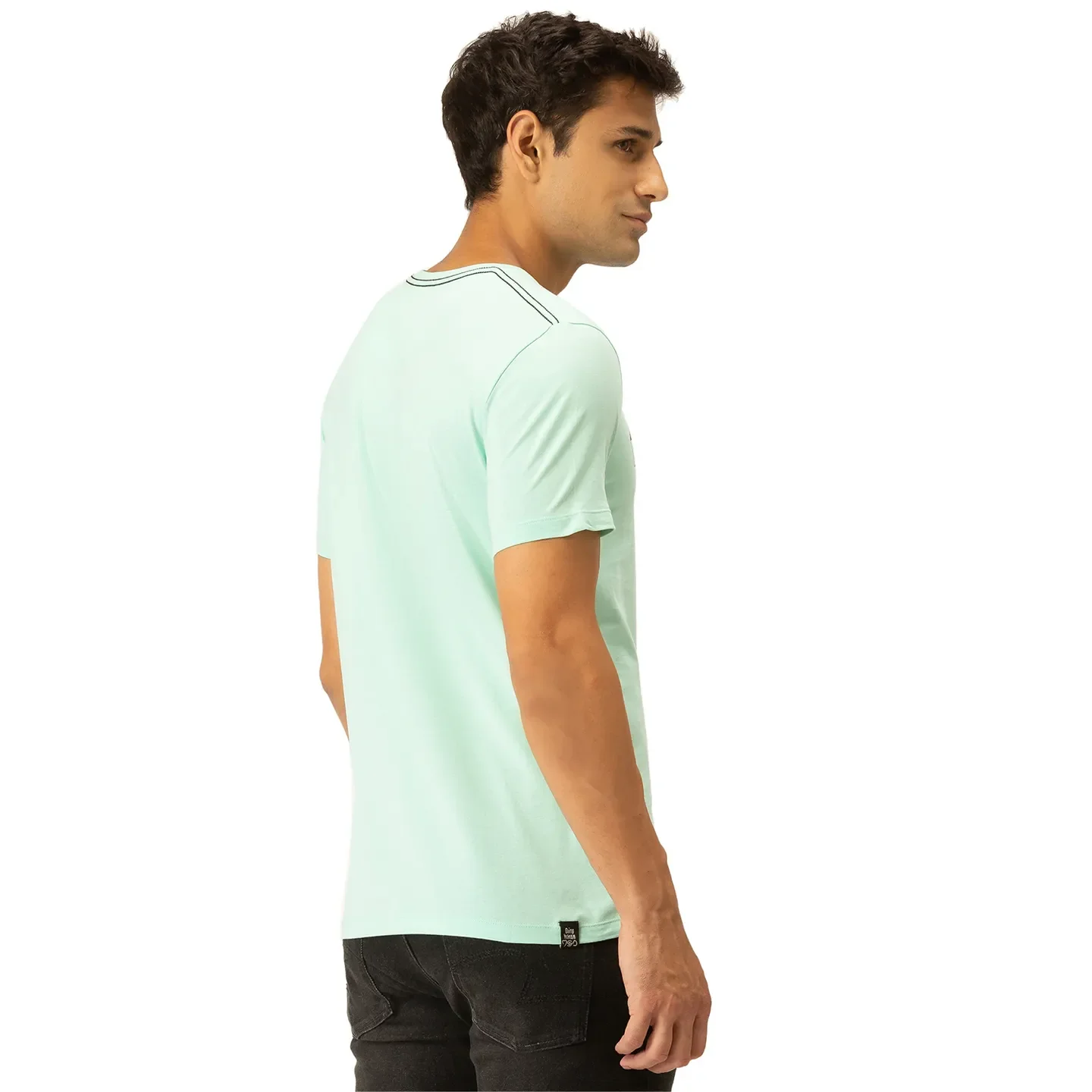 Green Regular Fit Men's Short Sleeves T-Shirt by Being Human Clothing - Image 3
