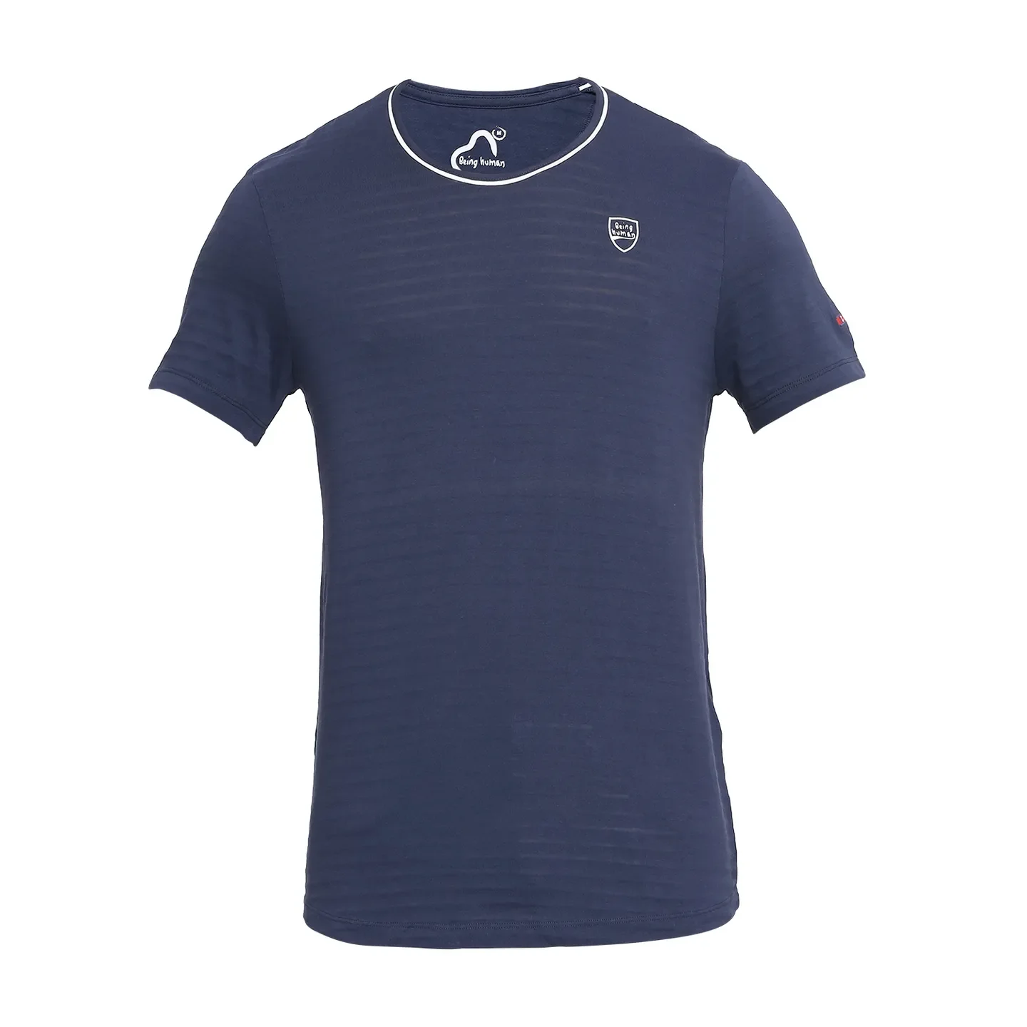 Mood Navy Regular Fit Round Neck Men's T-Shirt by Being Human Clothing - Image 7