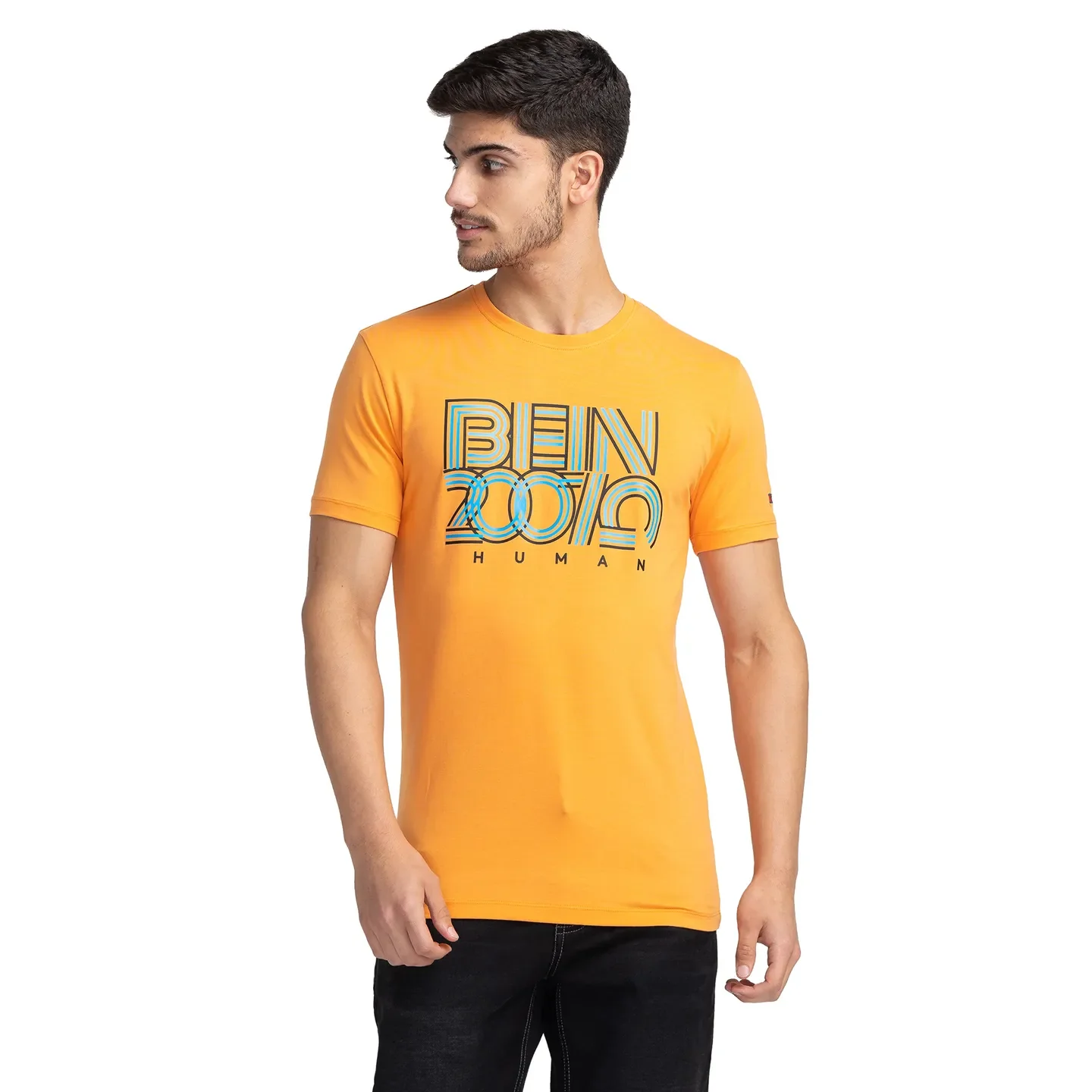 Muskmelon Regular Fit Round Neck Men's T-Shirt by Being Human Clothing