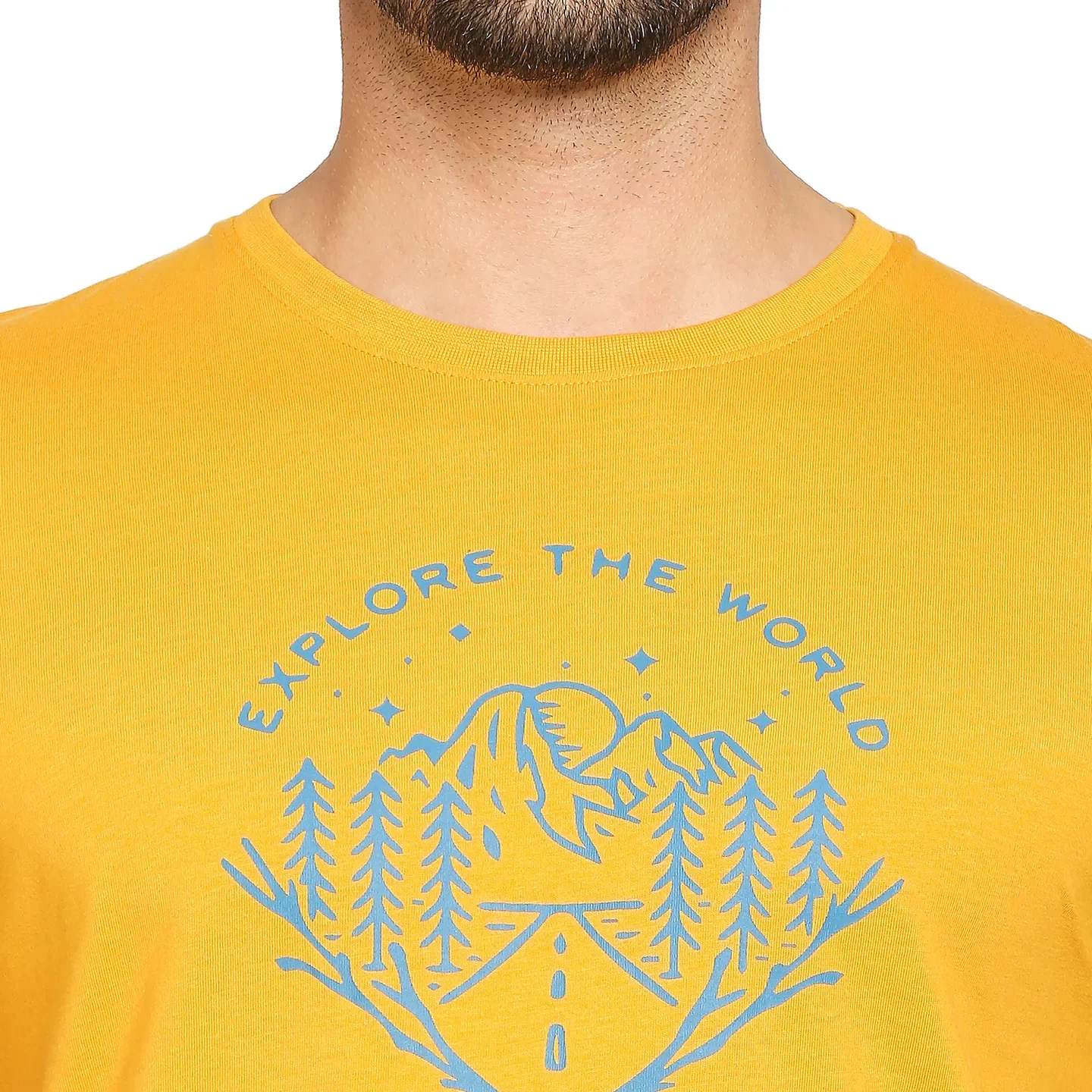 Yellow Regular Fit Men's Short Sleeves T-Shirt by Being Human Clothing - Image 17