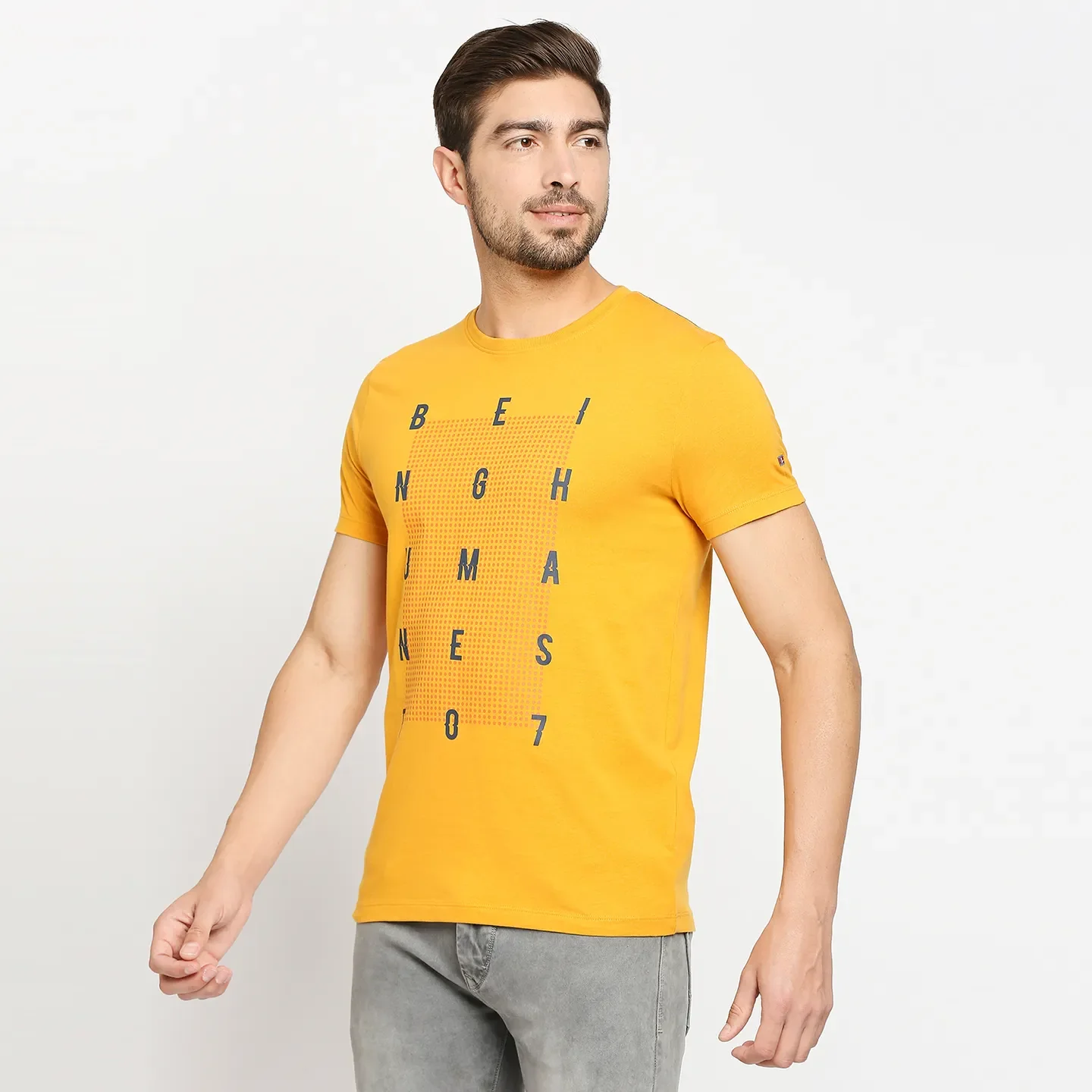 Red Regular Fit Men's Short Sleeves T-Shirt by Being Human Clothing - Image 2