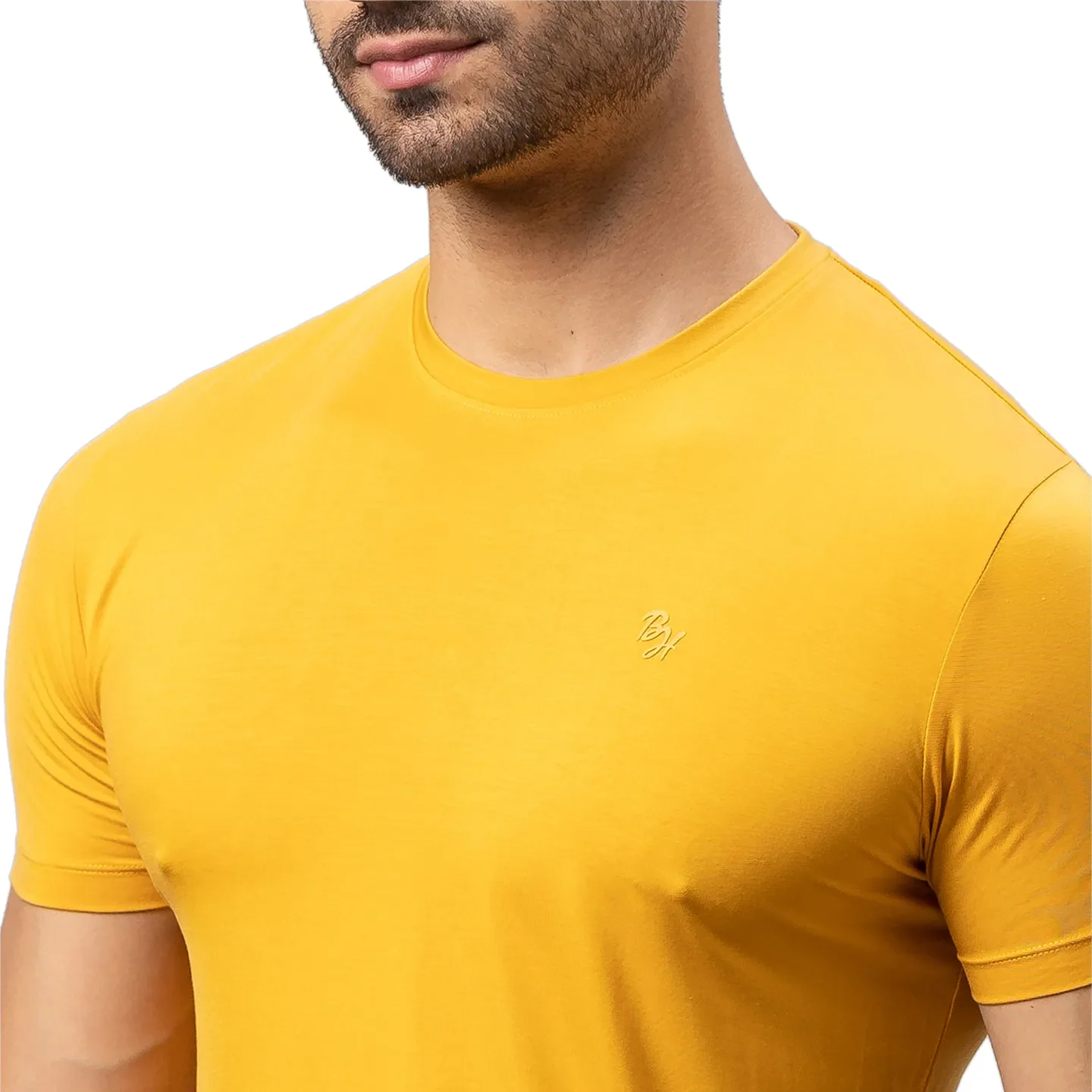 Yellow Regular Fit Men's Short Sleeves T-Shirt by Being Human Clothing - Image 5