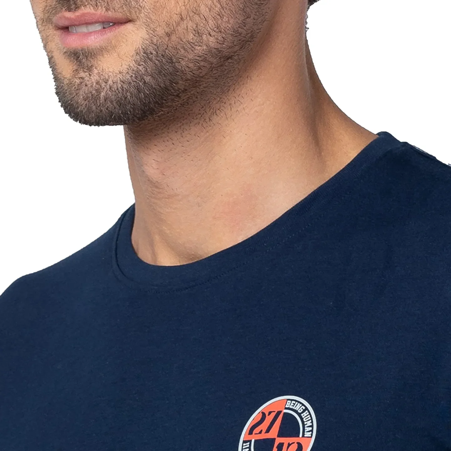 Blue Regular Fit Men's Long Sleeves T-Shirt by Being Human Clothing - Image 4