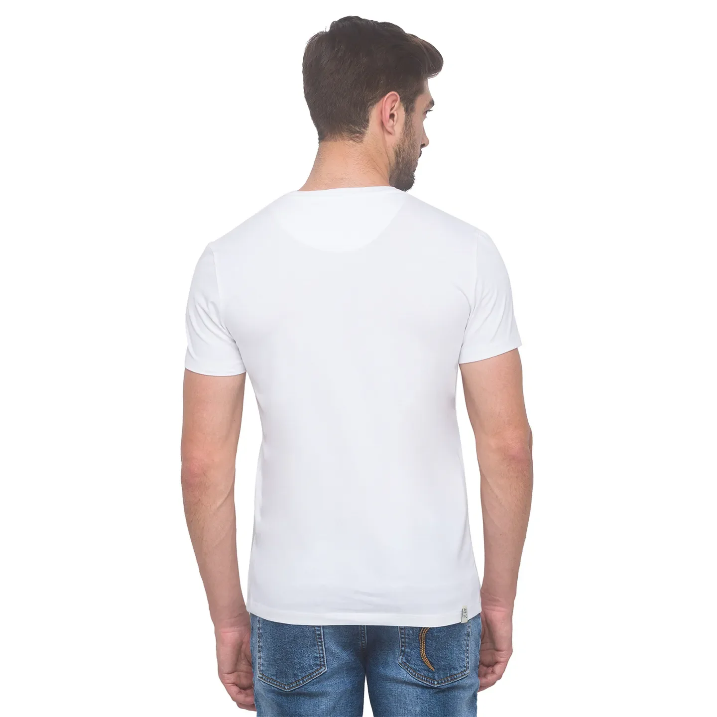 Blue Regular Fit Men's Short Sleeves T-Shirt by Being Human Clothing - Image 3