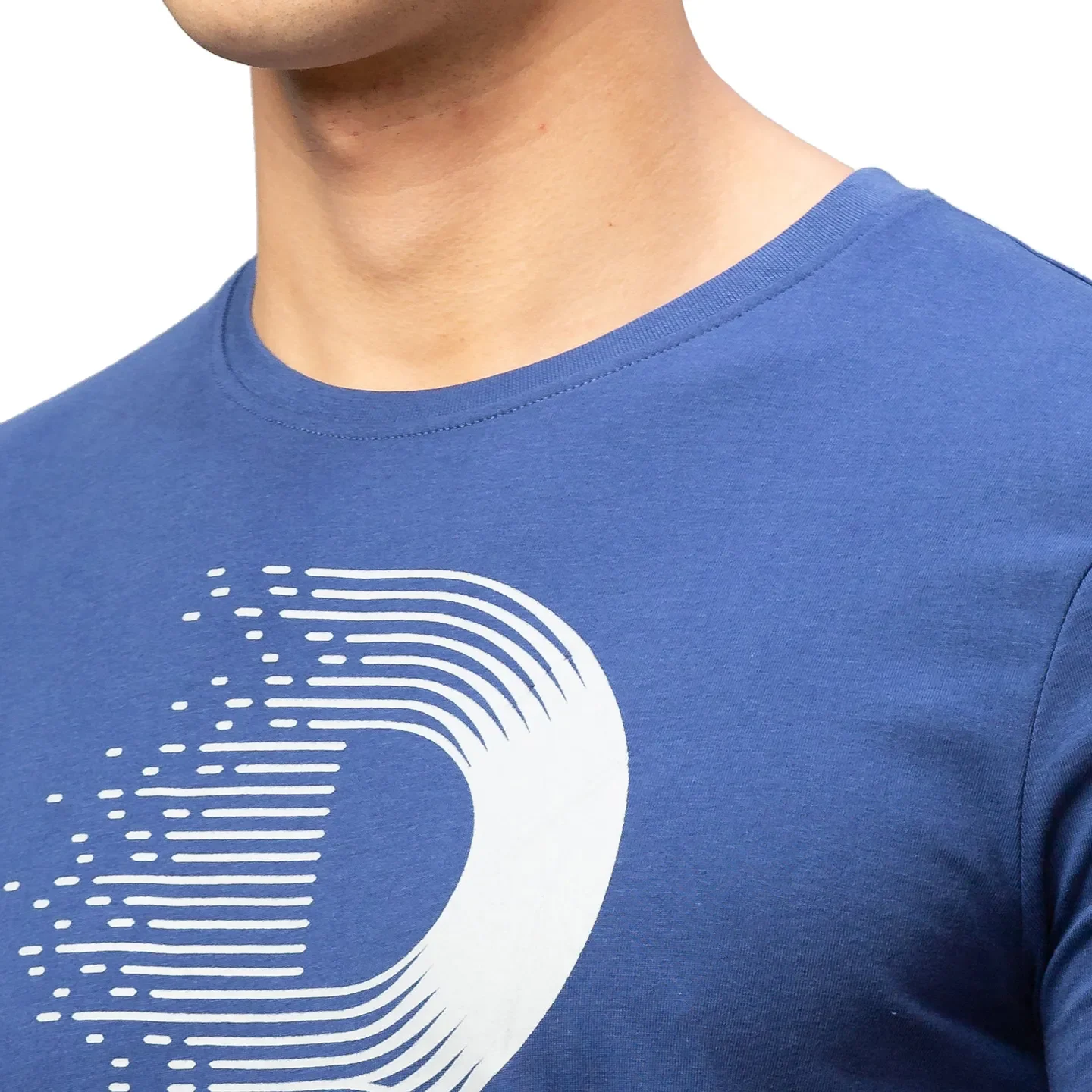 Blue Regular Fit Men's Short Sleeves T-Shirt by Being Human Clothing - Image 4
