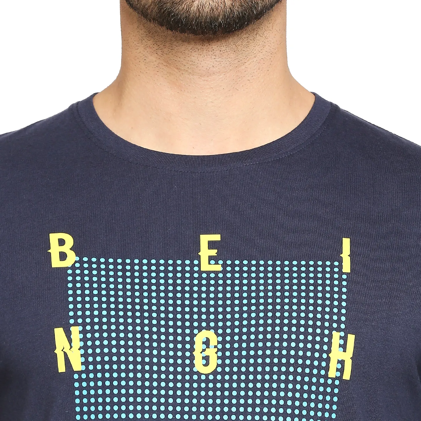 Blue Regular Fit Men's Short Sleeves T-Shirt by Being Human Clothing - Image 2