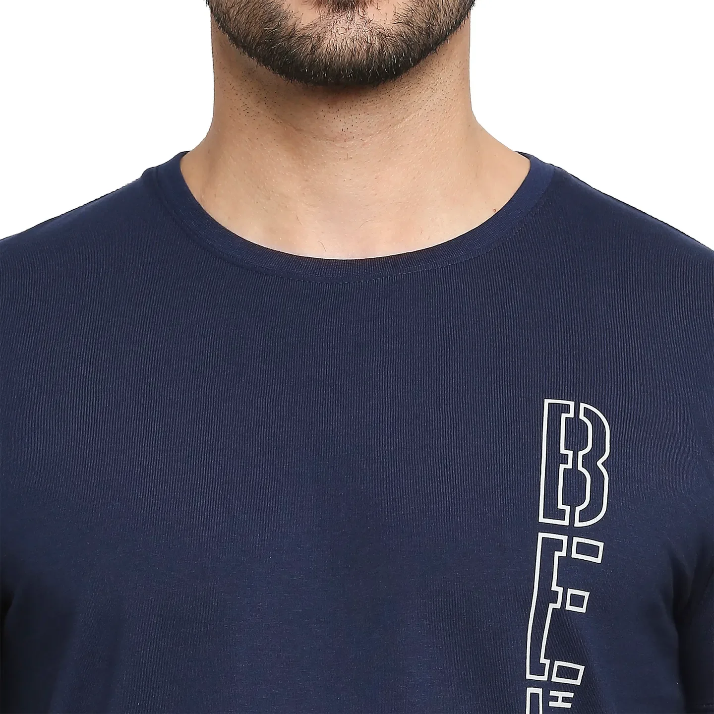 Blue Regular Fit Men's Short Sleeves T-Shirt by Being Human Clothing - Image 5