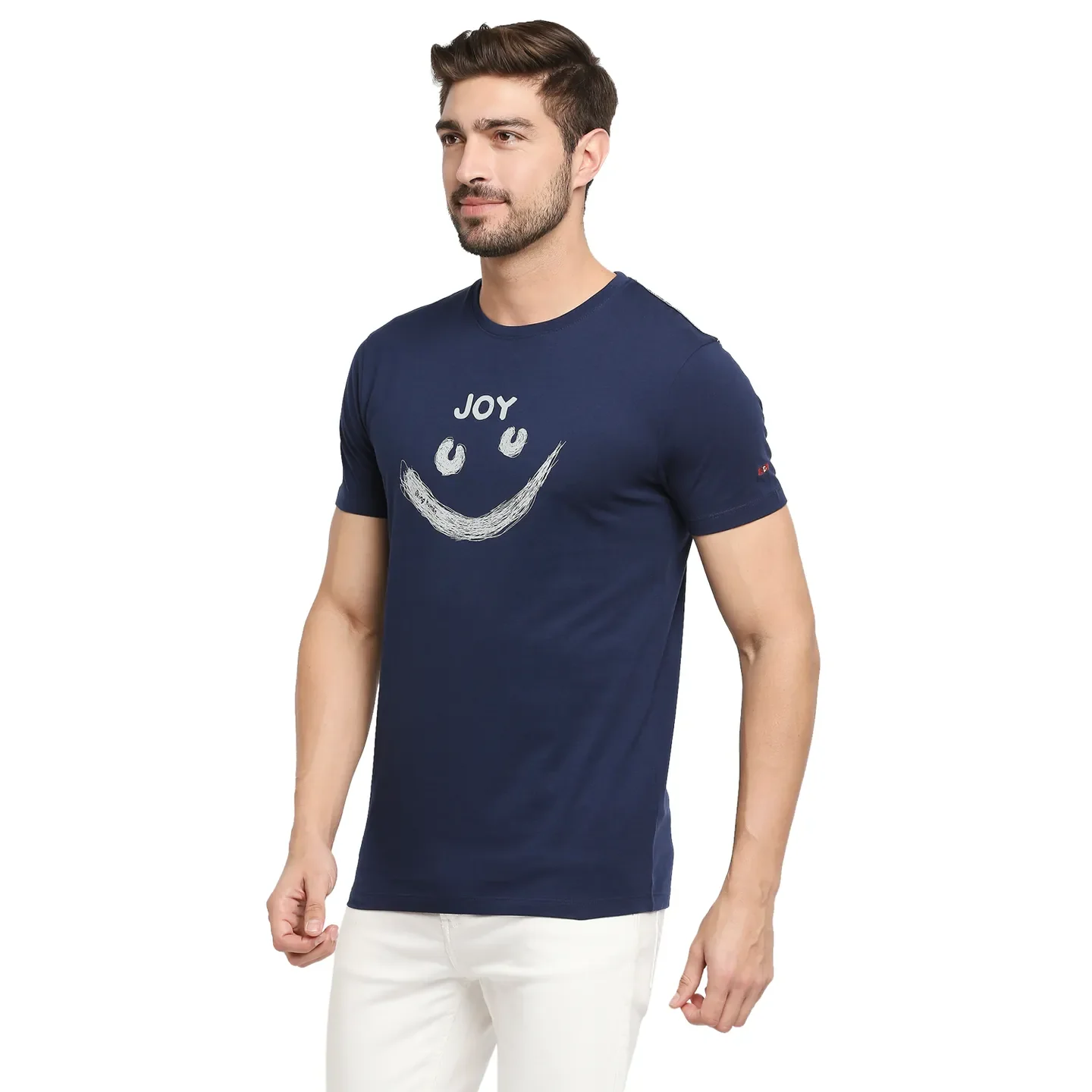 Blue Regular Fit Men's Short Sleeves T-Shirt by Being Human Clothing - Image 2