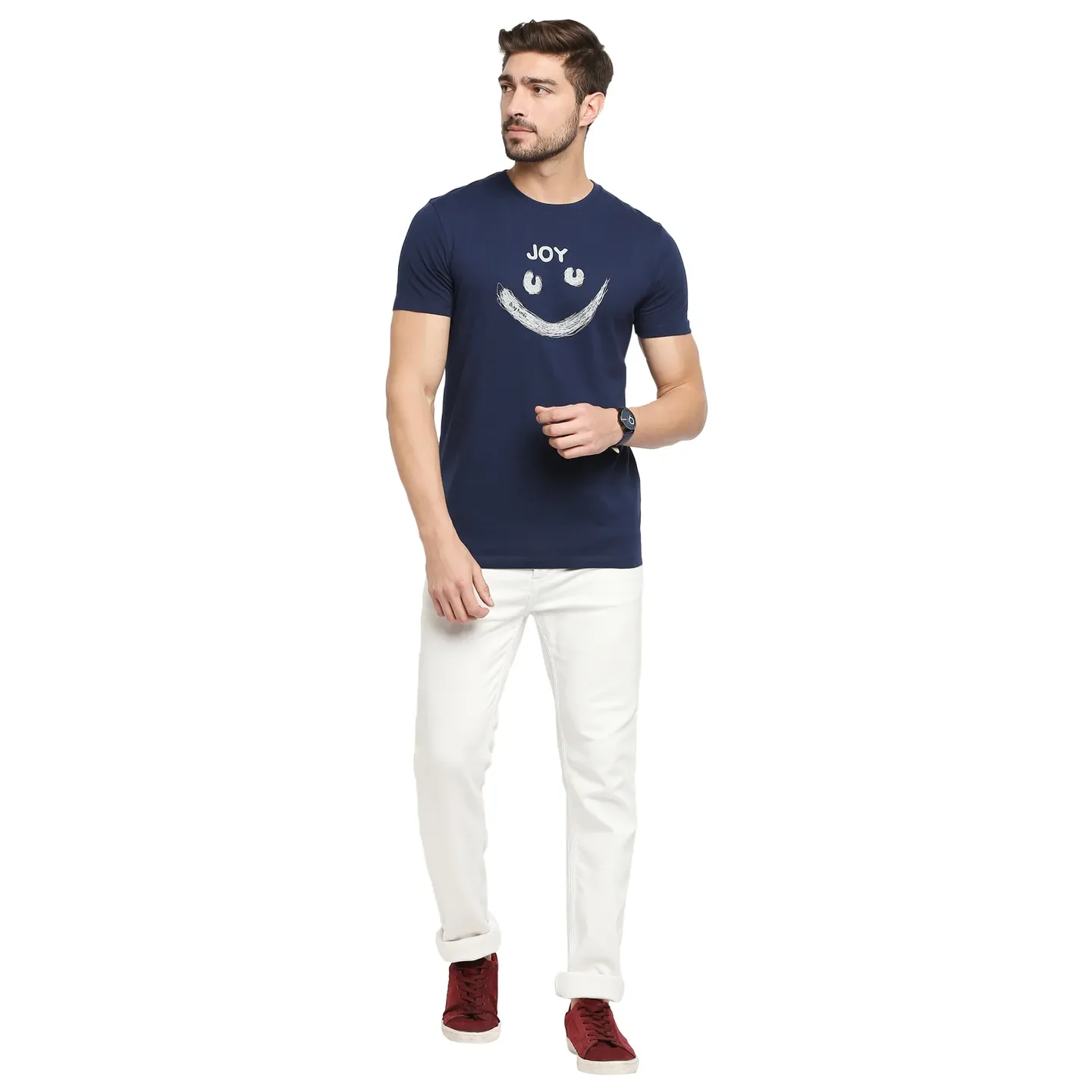 Blue Regular Fit Men's Short Sleeves T-Shirt by Being Human Clothing - Image 6