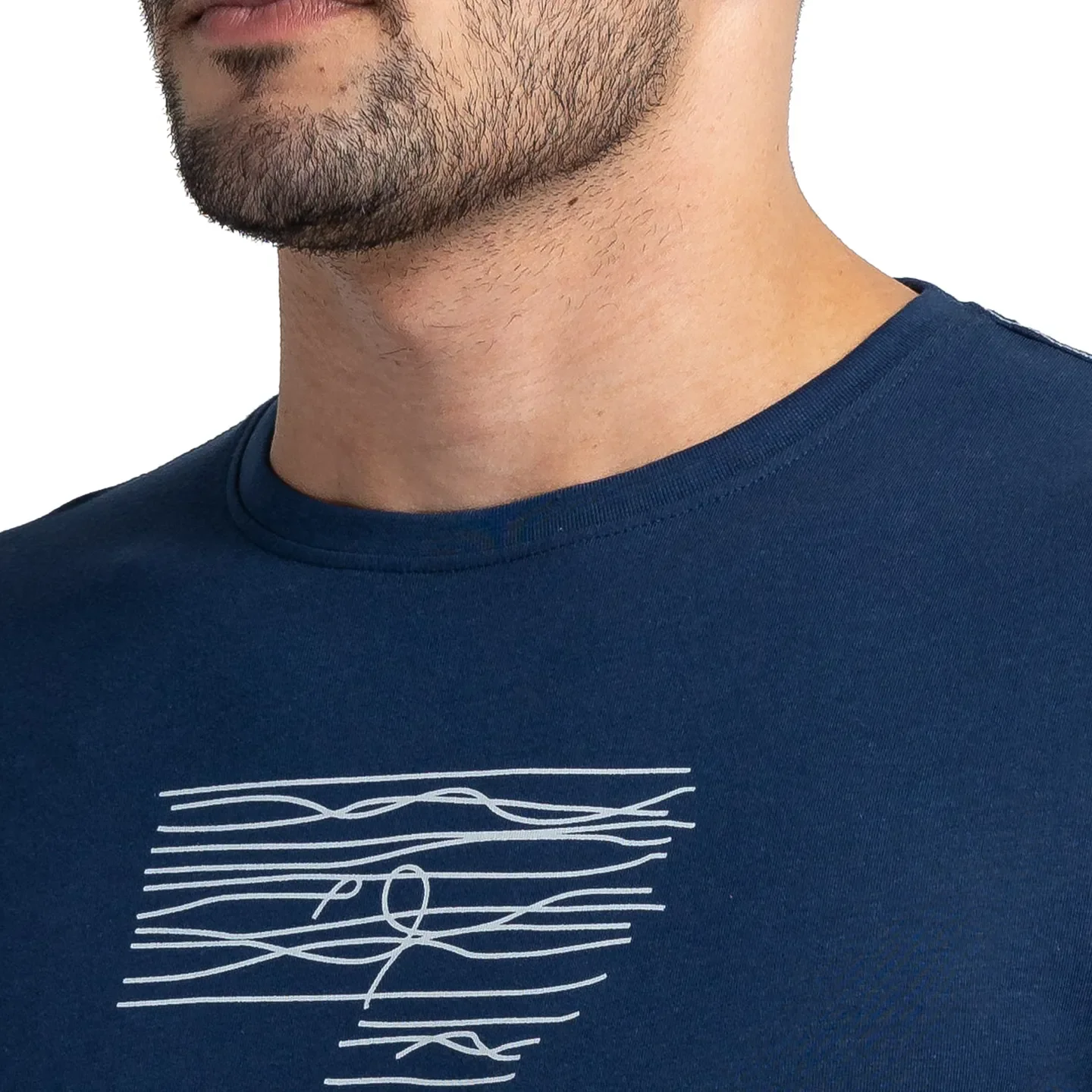 Blue Regular Fit Men's Short Sleeves T-Shirt by Being Human Clothing - Image 5