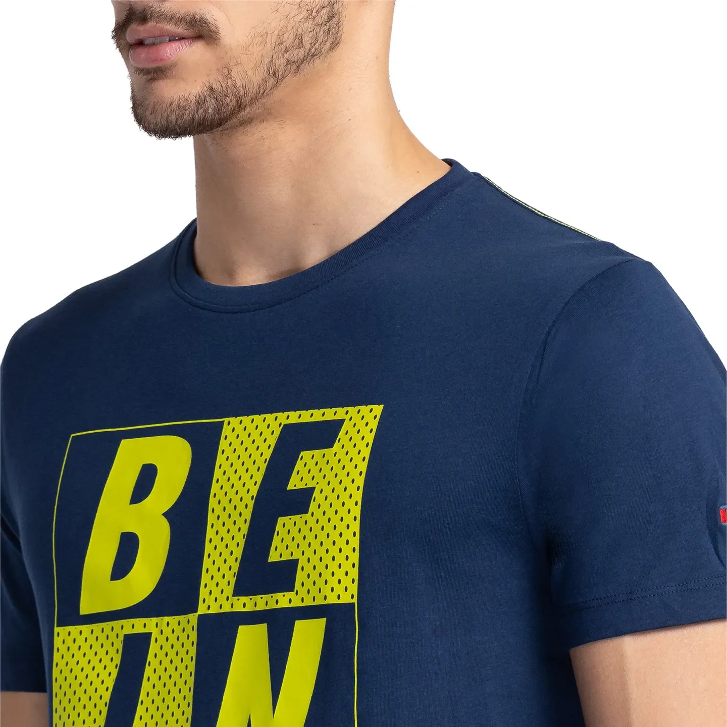 Blue Regular Fit Men's Short Sleeves T-Shirt by Being Human Clothing - Image 5